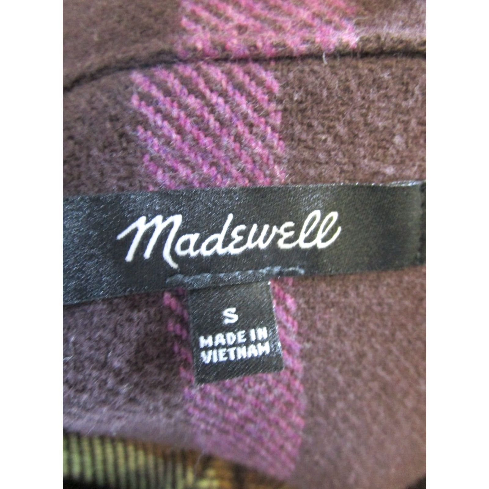 Madewell VINTAGE Madewell Plaid Flannel Shirt Womens Small Purple Cotton, Button-Up, Long Sleeve Size S / US 4 / IT 40 - 3 Thumbnail
