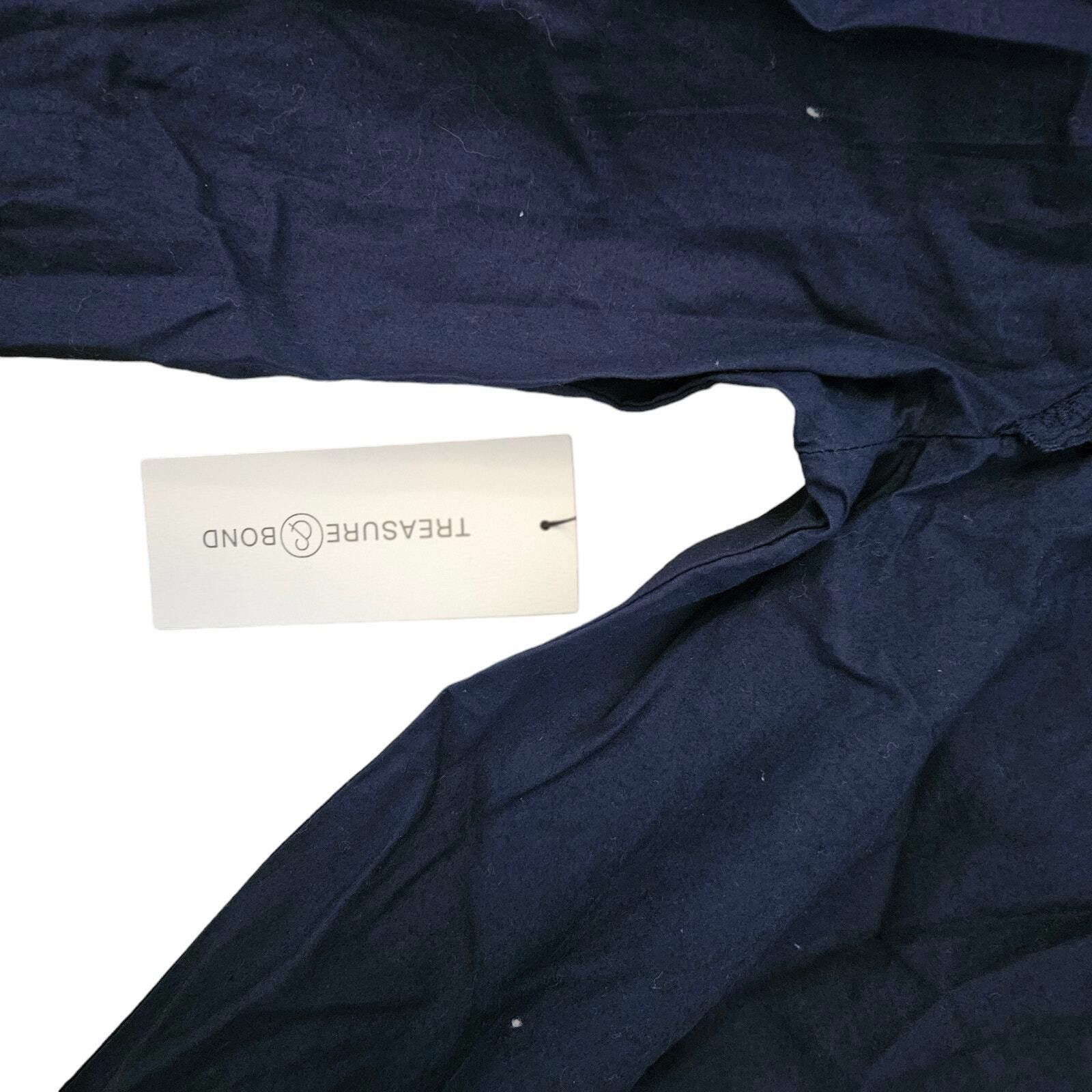 Designer Teasasure Bond Navy Blue Ruffled Blousee Size M Size M / US 6-8 / IT 42-44 - 4 Thumbnail
