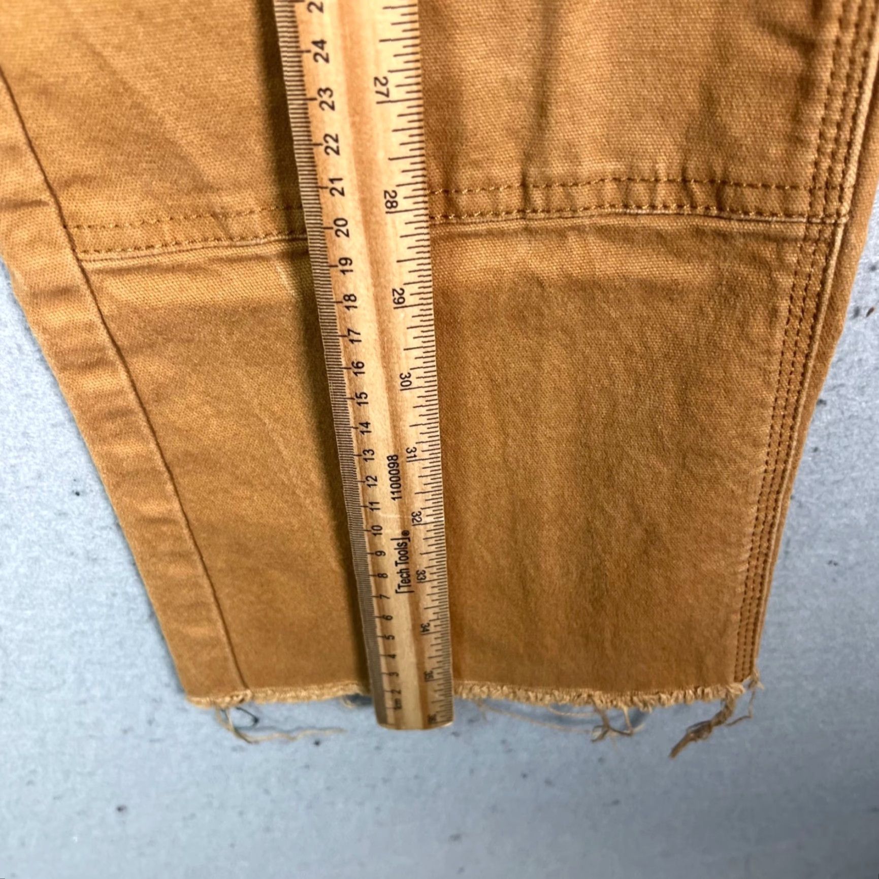 Dickies Dickies x Jameson Mens Pants Carpenter 33 x 25 Tan Brown Distressed Hem Workwear Canvas Cotton Straight Inseam 25in Mens Size US 33 - 7 Thumbnail