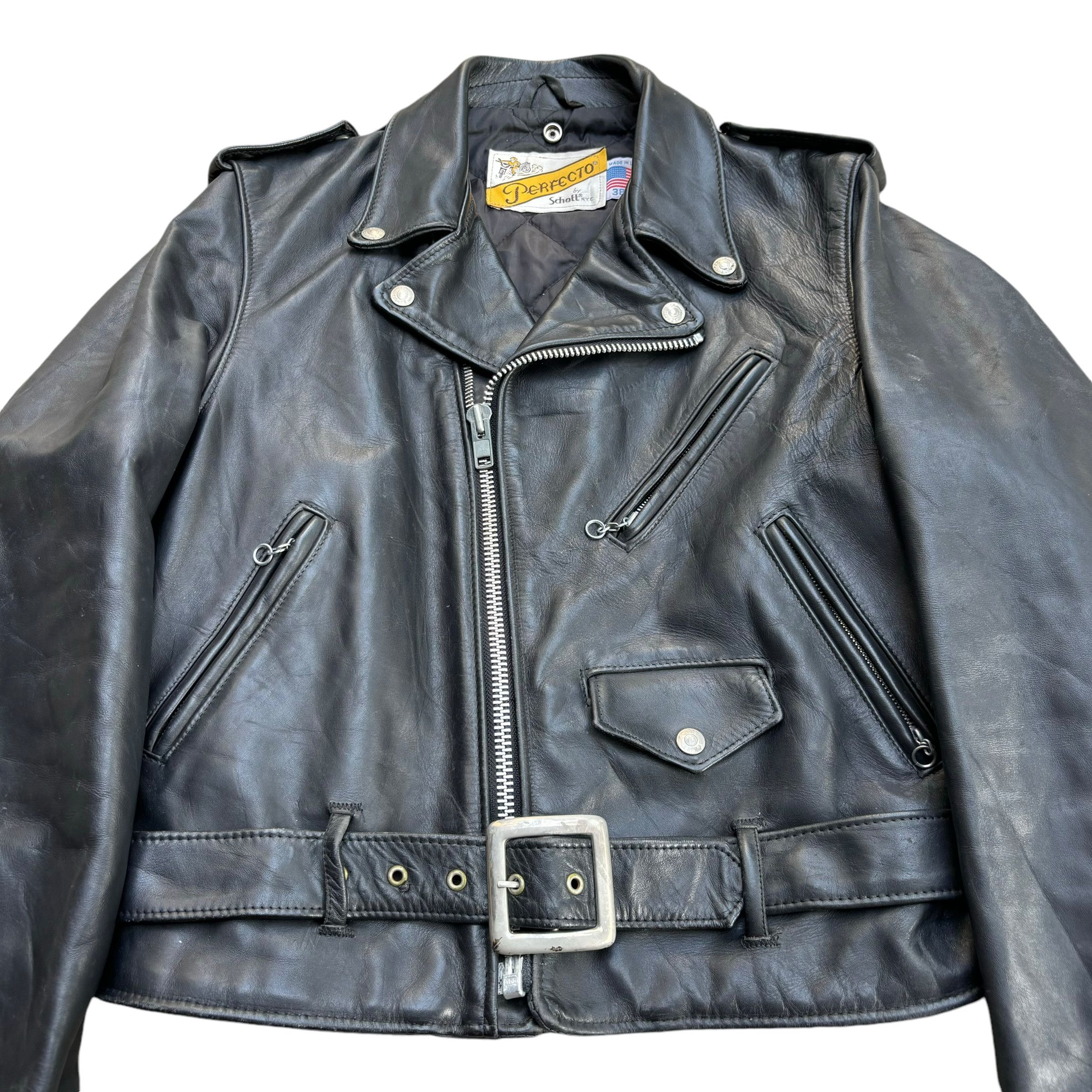 Schott Vintage Schott Perfecto 618 Leather Jacket Size US M / EU 48-50 / 2 - 2 Thumbnail