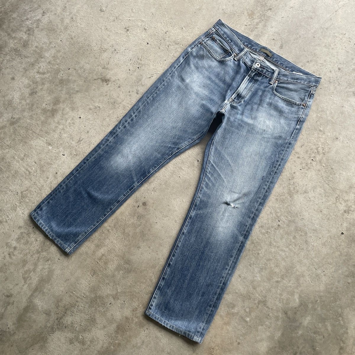 Japanese Brand × Jean × Vintage Vintage Faded Japanese Brand Denim Jeans Pants W35x30 Size US 35 - 2 Thumbnail