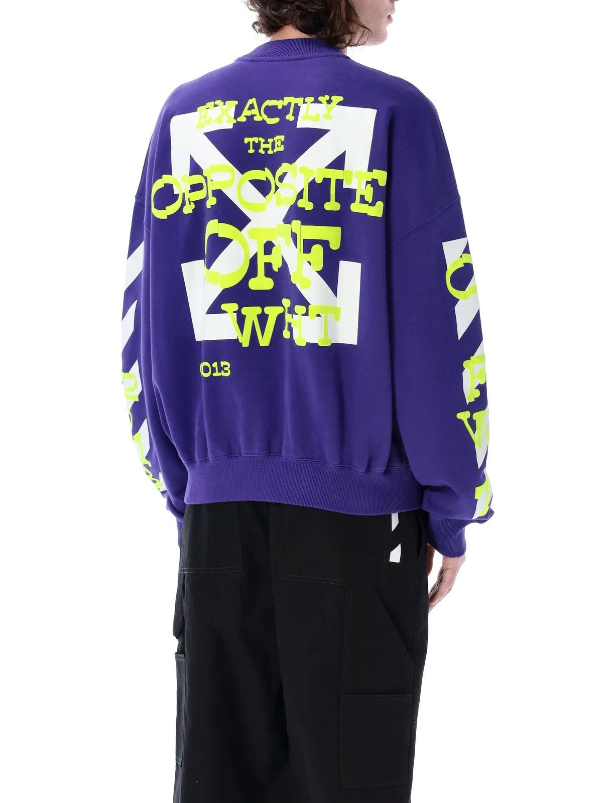 Off-White o1y0325 Logo Crewneck Sweatshirt in Purple Size US XS / EU 42 / 0 - 4 Thumbnail
