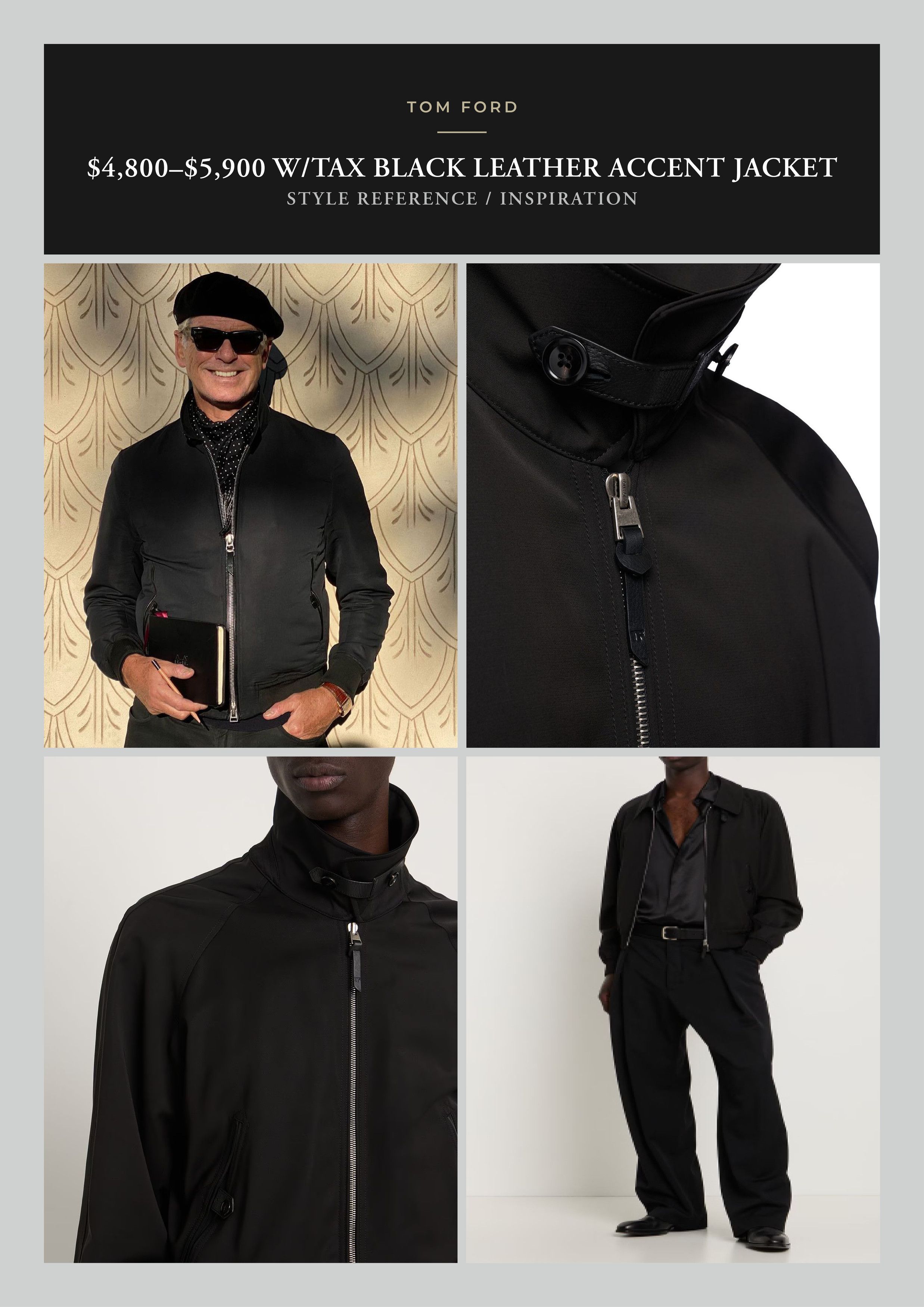 Tom Ford Ultimate Rare $5K w/tax TOM FORD Leather Accent Jacket Size US M / EU 48-50 / 2 - 9 Thumbnail