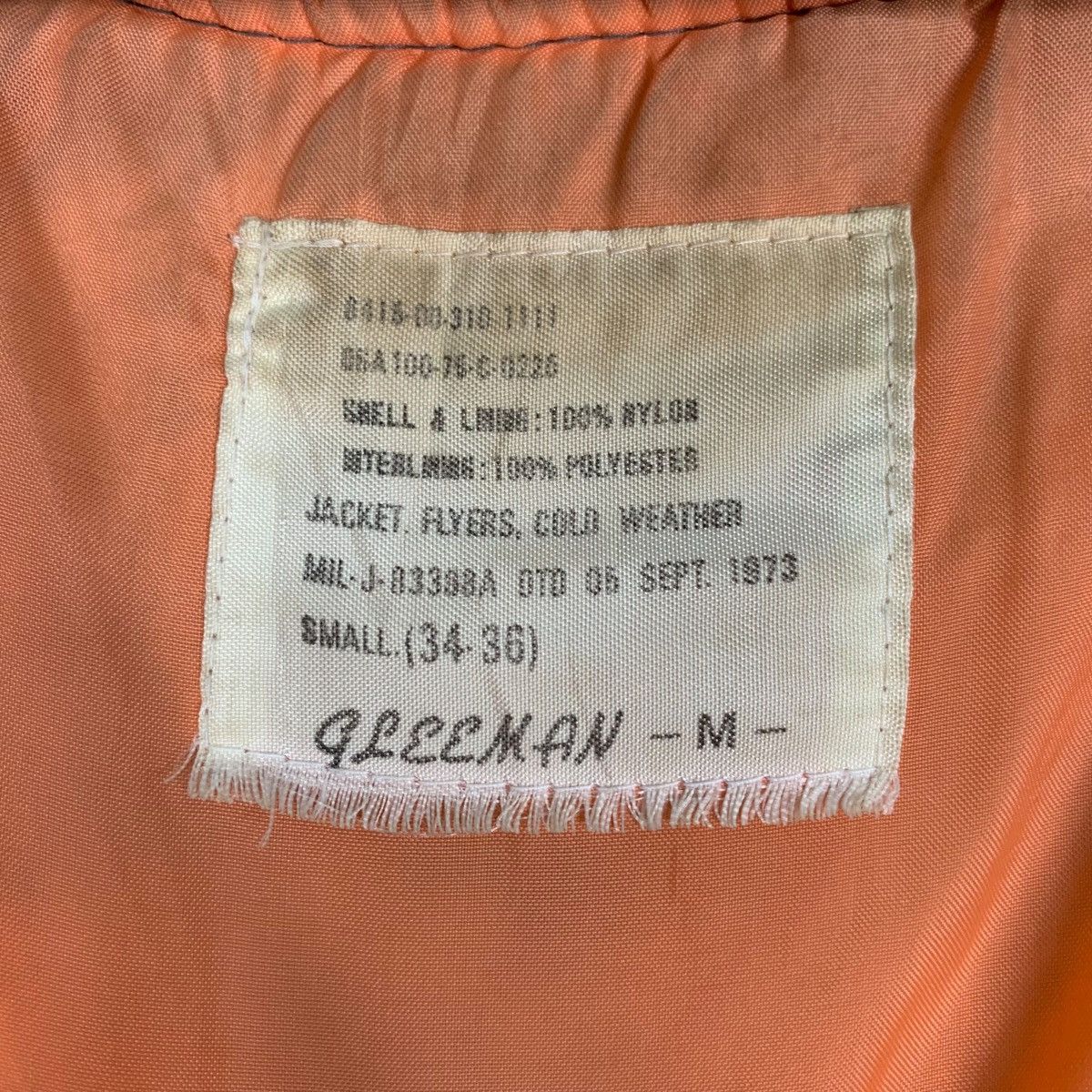Japanese Brand GLEEMAN MA-1 Flight Bomber Jacket #0864-C39 Size US M / EU 48-50 / 2 - 15 Thumbnail