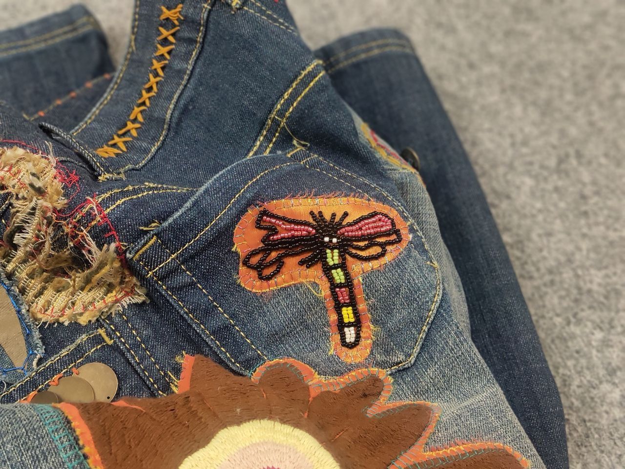 Hysteric Glamour Desigual Vintage Y2K Style Low-rise jeans embroidered logo Size 30" / US 8 / IT 44 - 15 Thumbnail