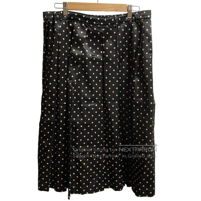 Comme des Garcons Comme des Garcons size S Satin mustard yellow polka dot ple Size 23" - 3 Thumbnail