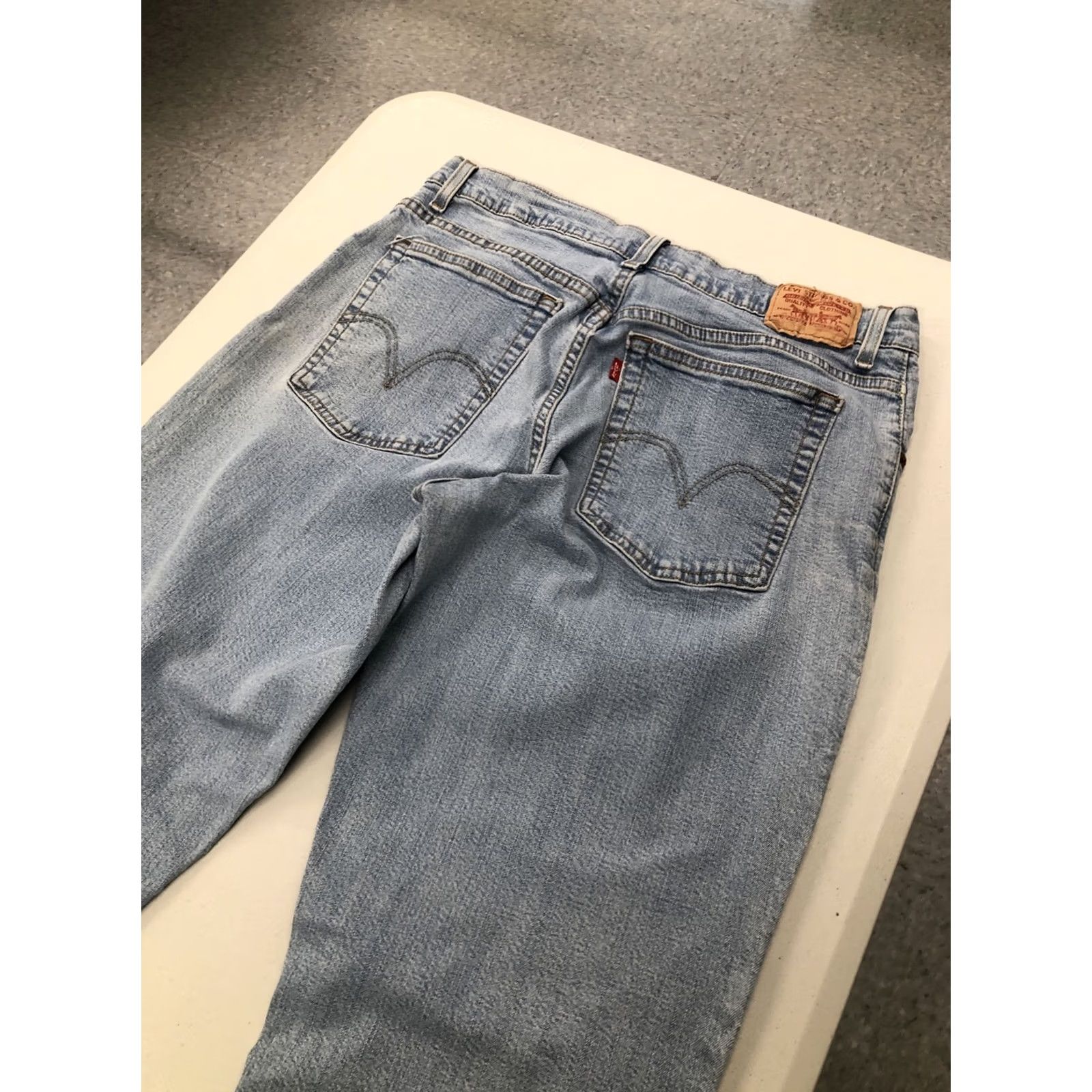Levi's VINTAGE? Levi's 550 Relaxed Straight Jeans Women 14S Regular 30x27 Blue Denim Cotton 550 Straight Womens Jeans Size 36" / US 14 / IT 50 - 2 Thumbnail