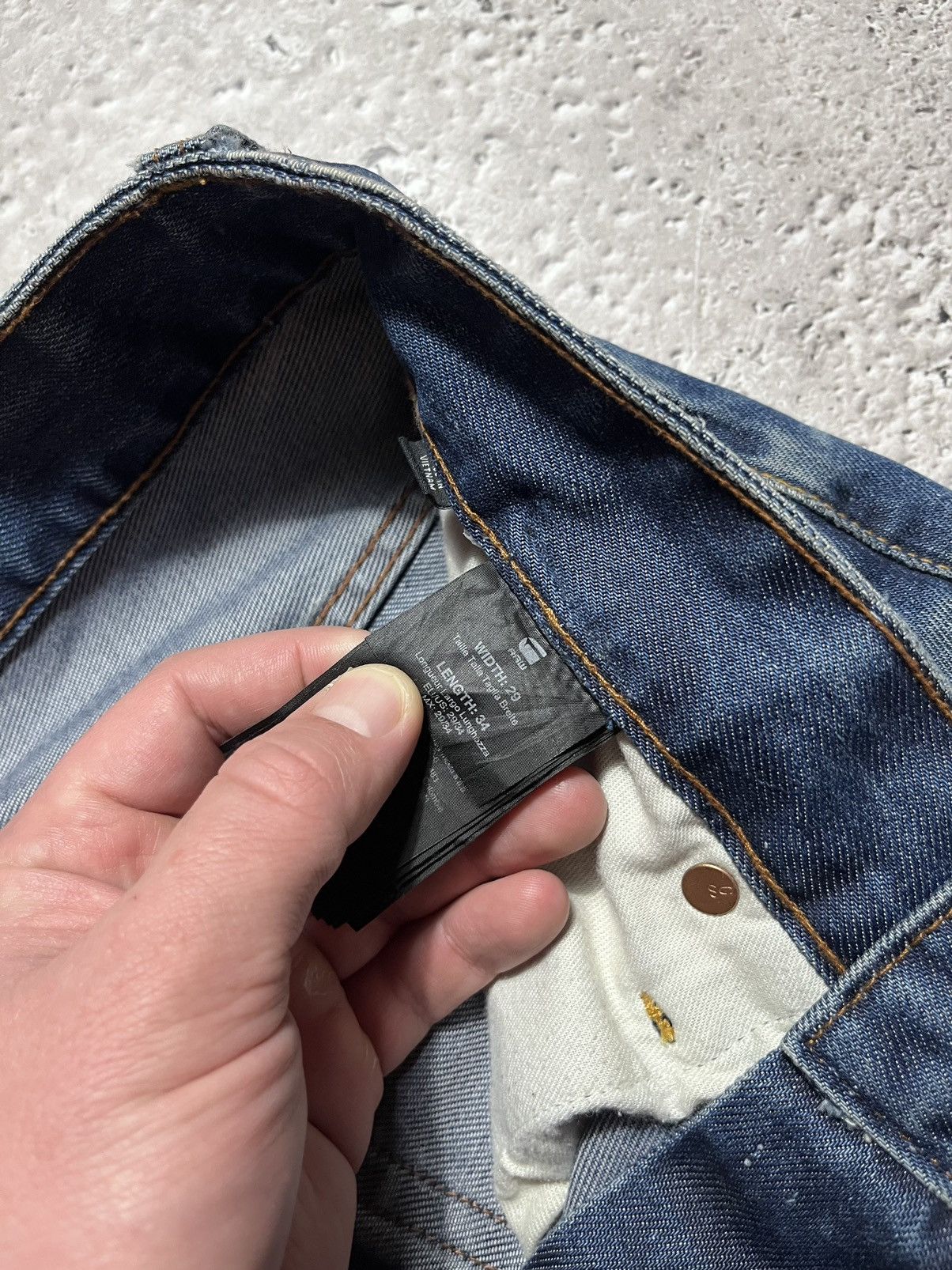G-Star × Japanese Brand G Star Distressed Restored Denim Jeans Pants Size US 31 - 9 Thumbnail