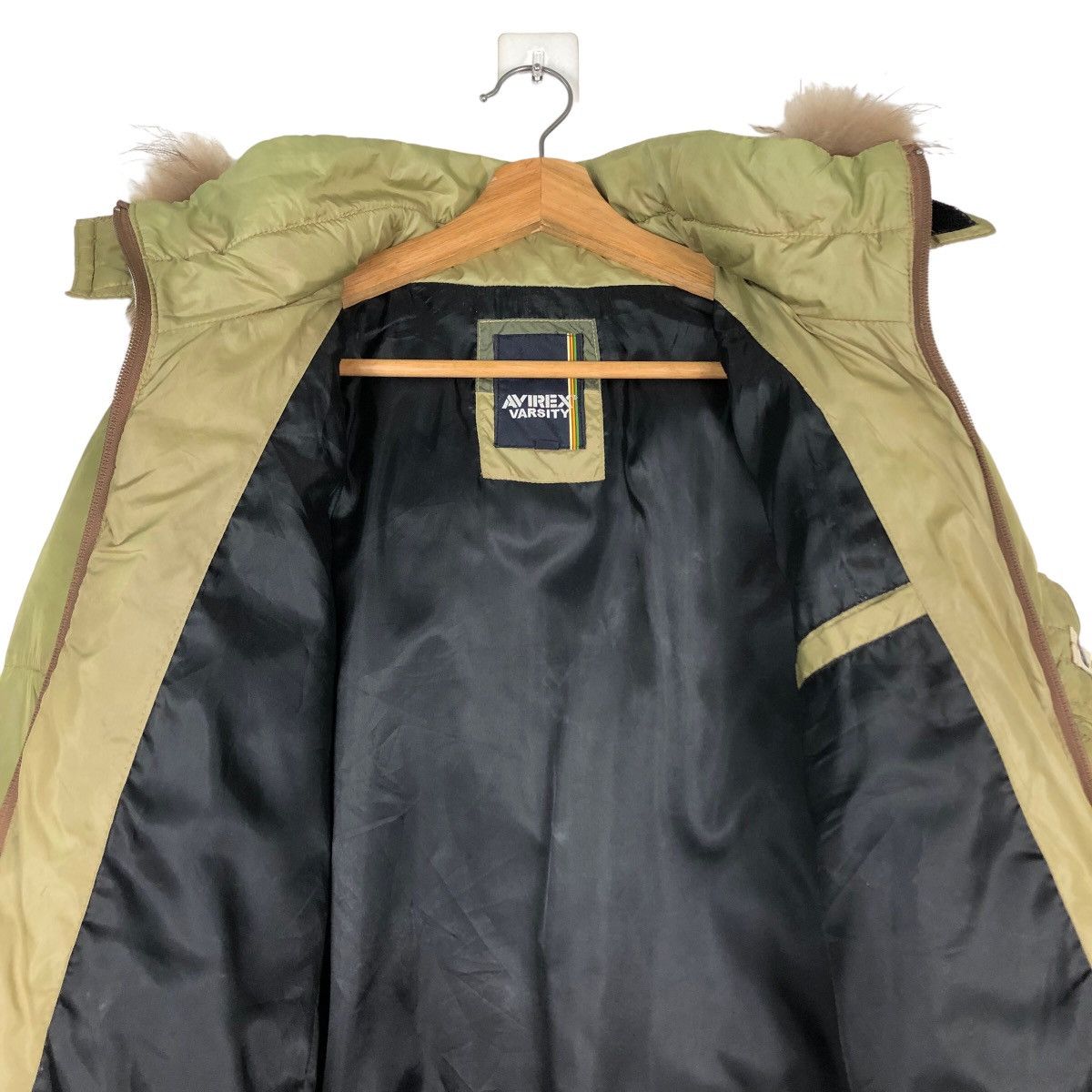 Avirex 🔥Vintage Bomber Jacket Puffer Down Avirex Varsity Mink Fur Size US M / EU 48-50 / 2 - 16 Thumbnail