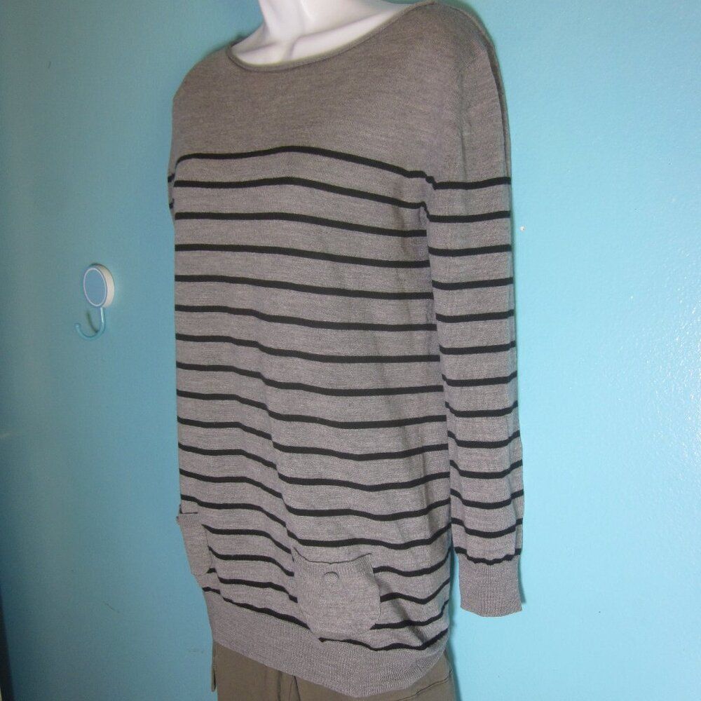 3.1 Phillip Lim 3.1 Phillip Lim Size XS Gray Striped Merino Wool Long Sleeve Size XS / US 0-2 / IT 36-38 - 10 Thumbnail