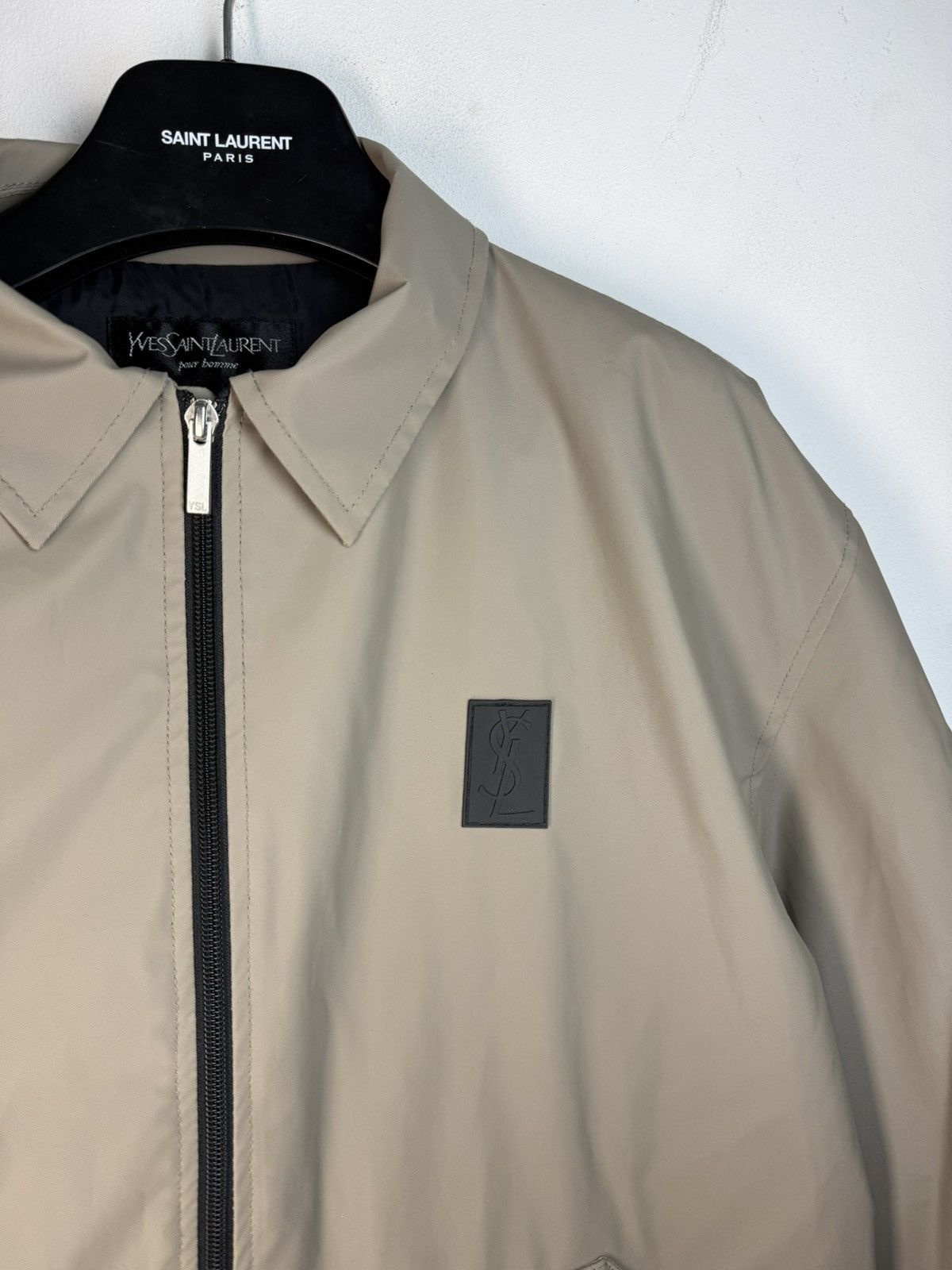 Yves Saint Laurent Waterproof YSL Jacket Classic Zip Up Collar Vintage Logo y2k Size US L / EU 52-54 / 3 - 2 Thumbnail