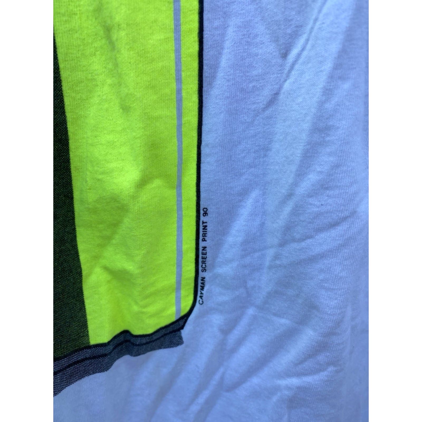 Hanes Vintage Hanes T Shirt Scuba Neon 90s Graphic White Cotton XL Men Size US XL / EU 56 / 4 - 6 Thumbnail