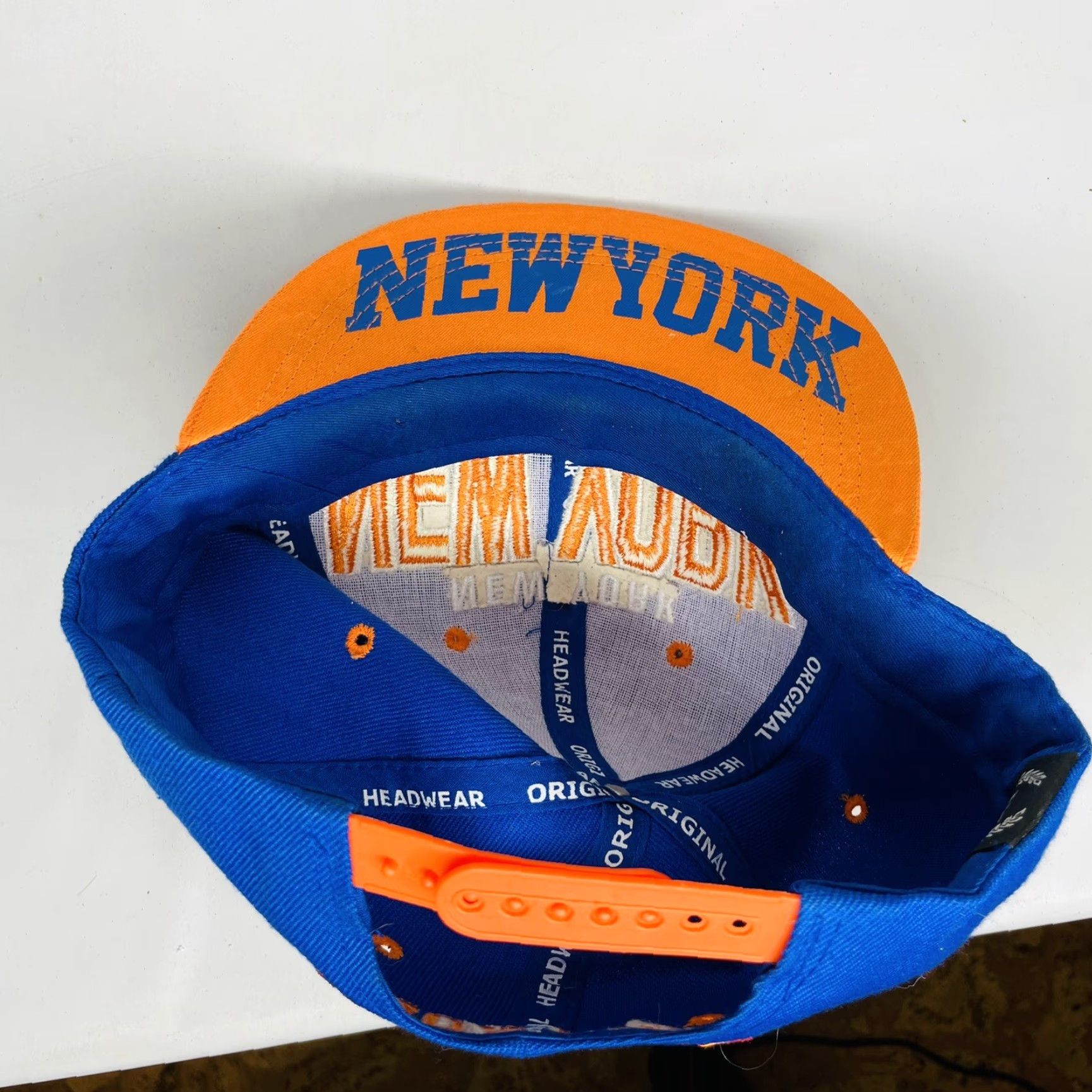 Vintage New York Knicks Headwear Premium Snap Back Cap Team Hat Adjustable Orange/blue Men Baseball Basketball Casual Hat Mens Snapback Cap Size ONE SIZE - 5 Thumbnail