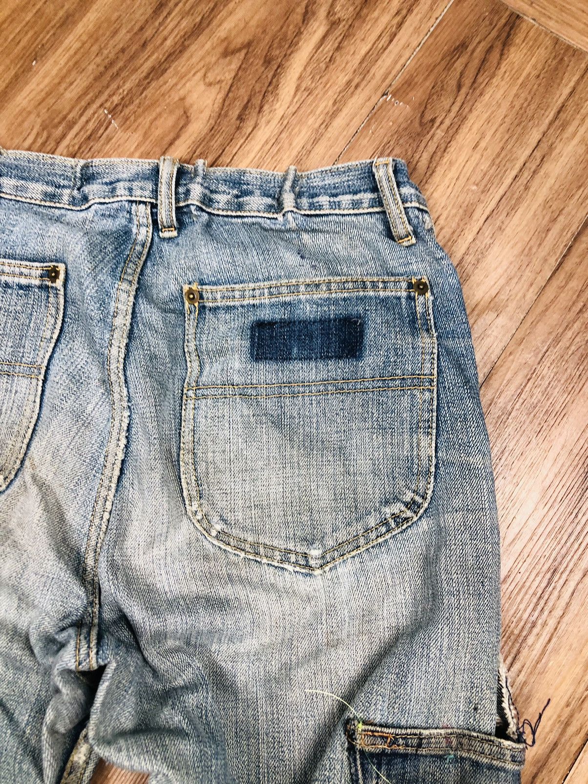If Six Was Nine 90s Workwear Style Cargo Jeans Skull Button (38) Size US 30 / EU 46 - 16 Thumbnail