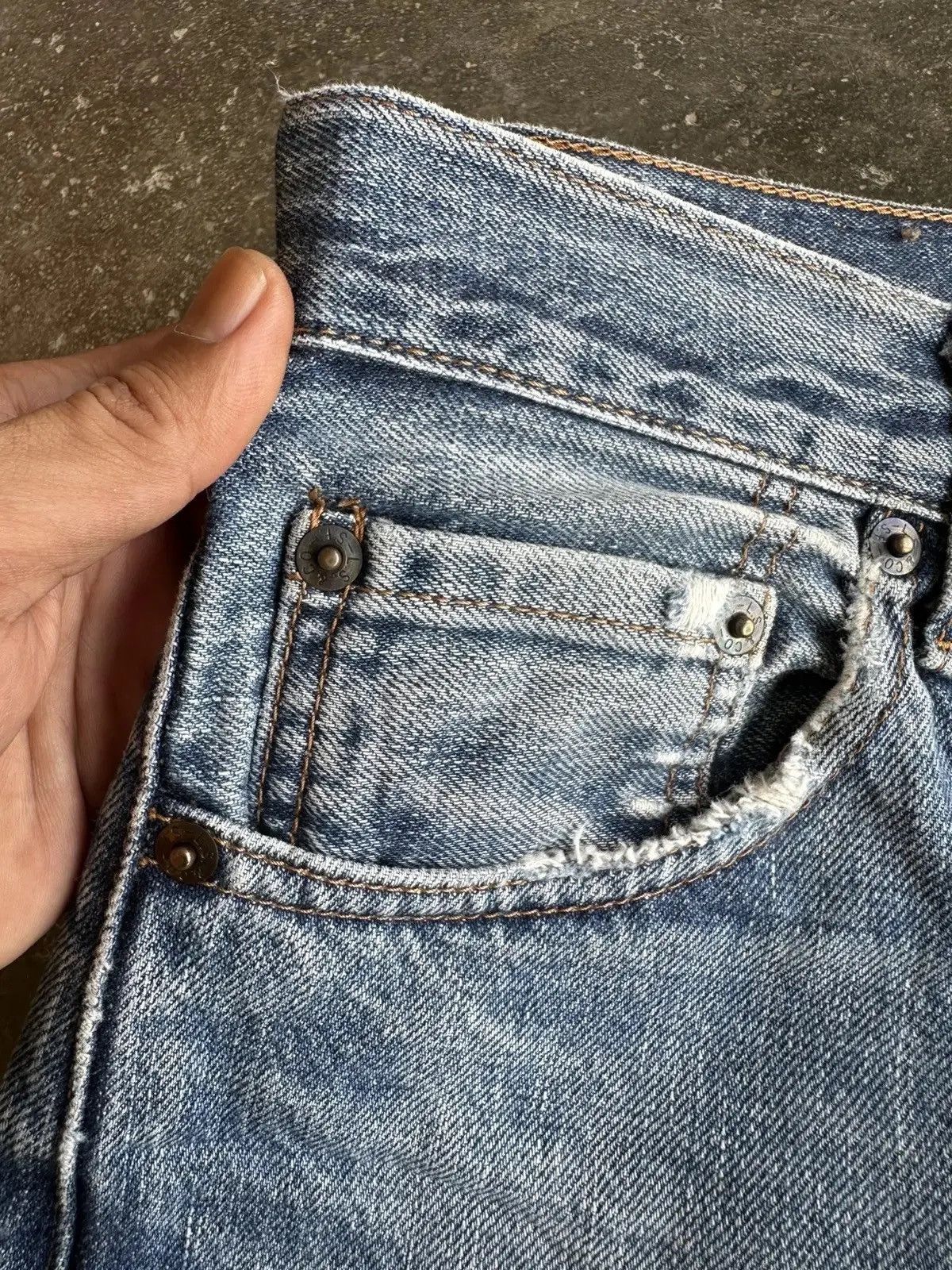 Levi's REDLINE 90’s Vintage Levi’s 502 Distressed Denim Pants Size US 30 / EU 46 - 8 Thumbnail