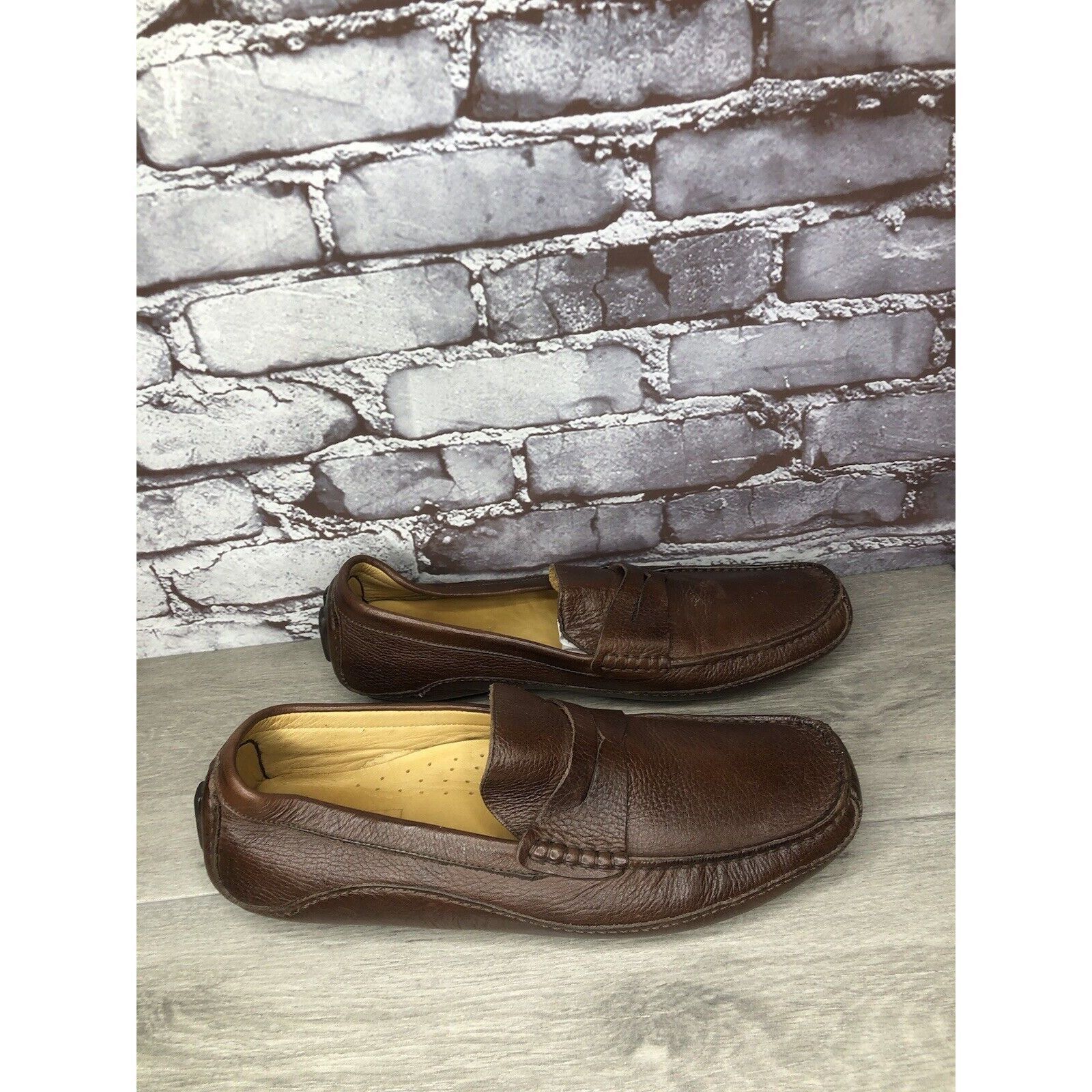 Mercanti Fiorentini Mercanti Fiorentini Relax Brown Leather Driving Penny Loafer Size US 13 / EU 46 - 3 Thumbnail
