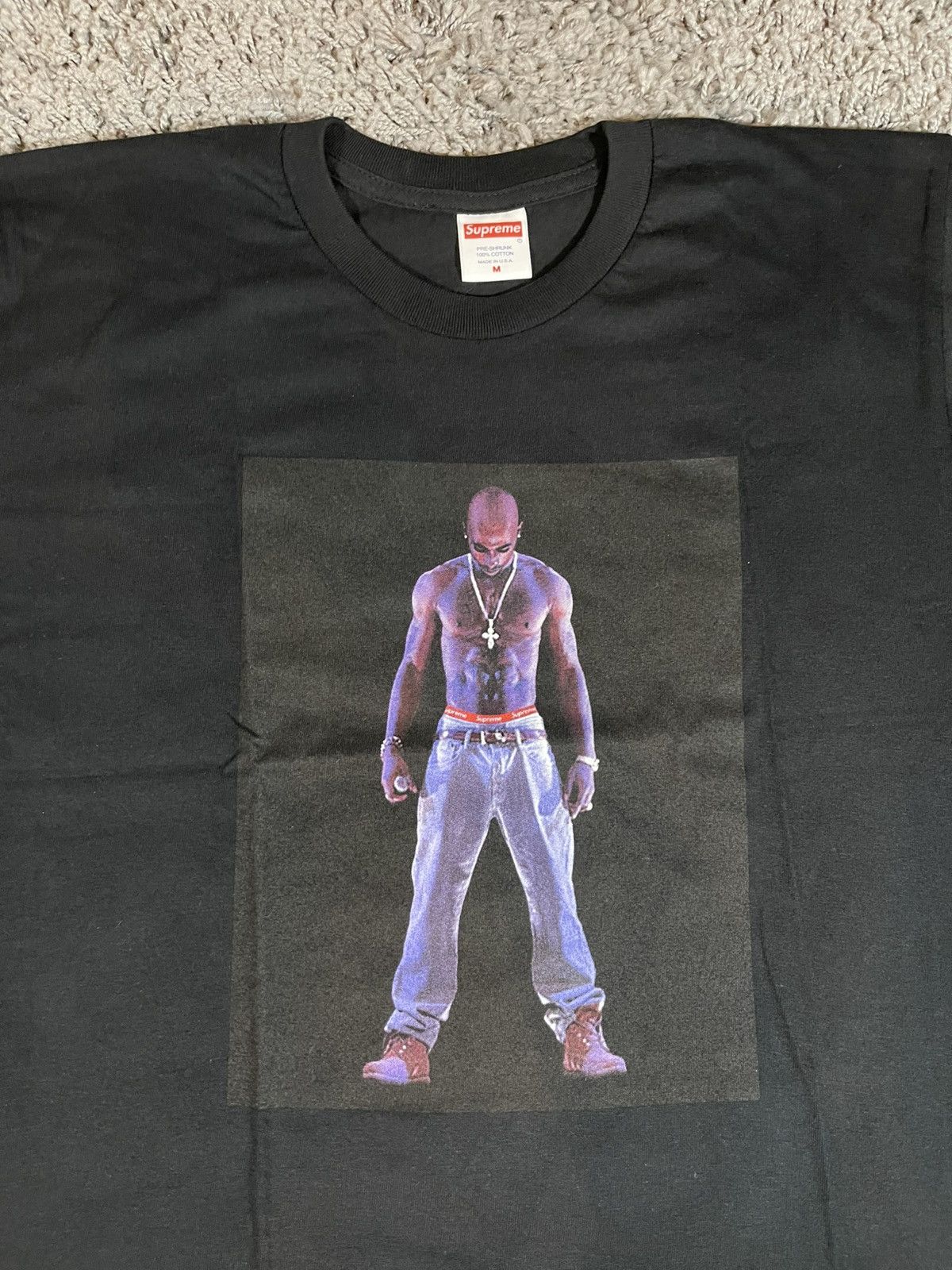 Supreme 2020SS Supreme Tupac Hologram Photo Tee Black Size US M / EU 48-50 / 2 - 3 Thumbnail