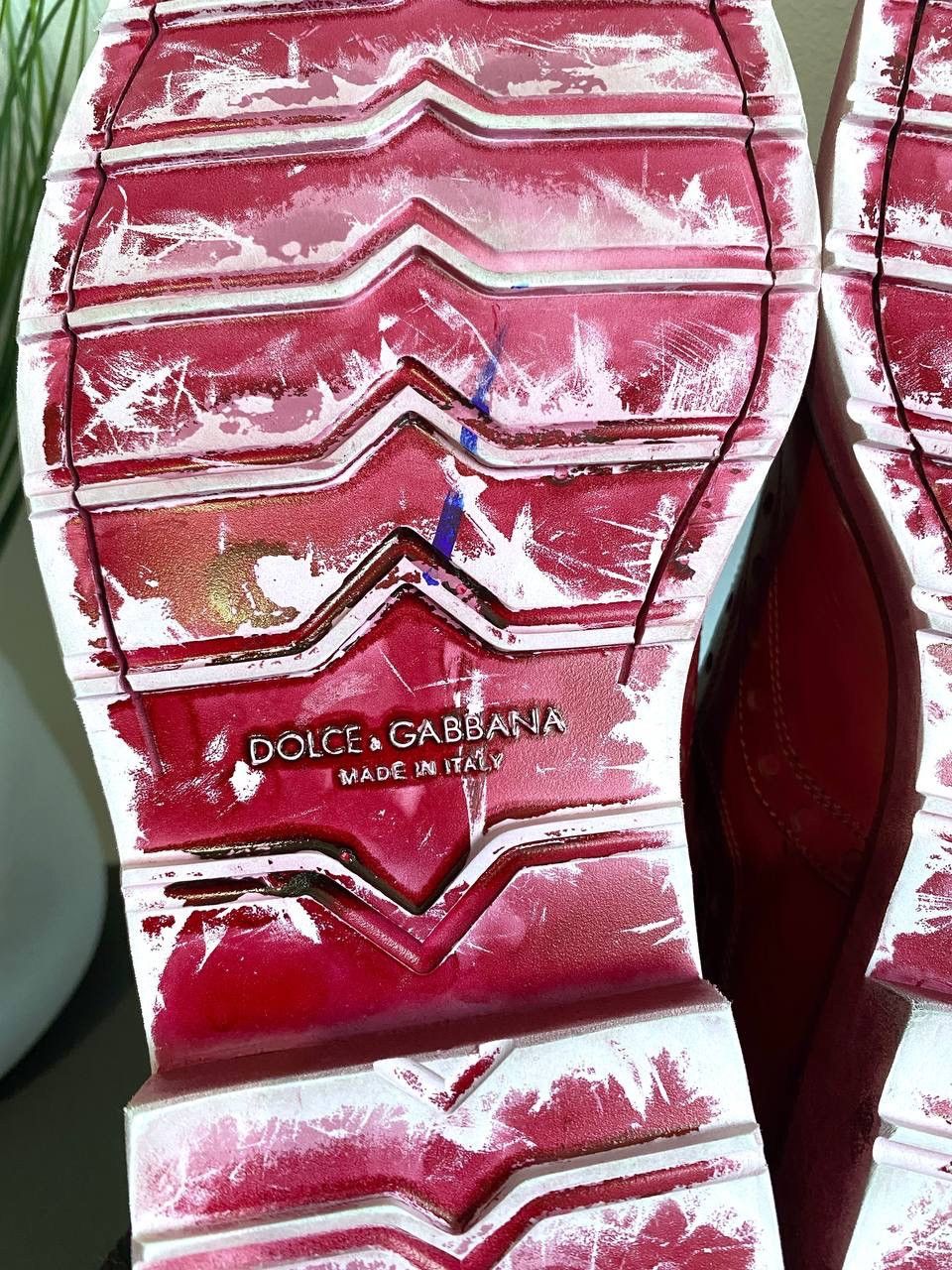 Dolce & Gabbana Dolce&Gabbana Men’s Shoes Red Leather Made in Italy, EU 41 Size US 8 / EU 41 - 15 Thumbnail