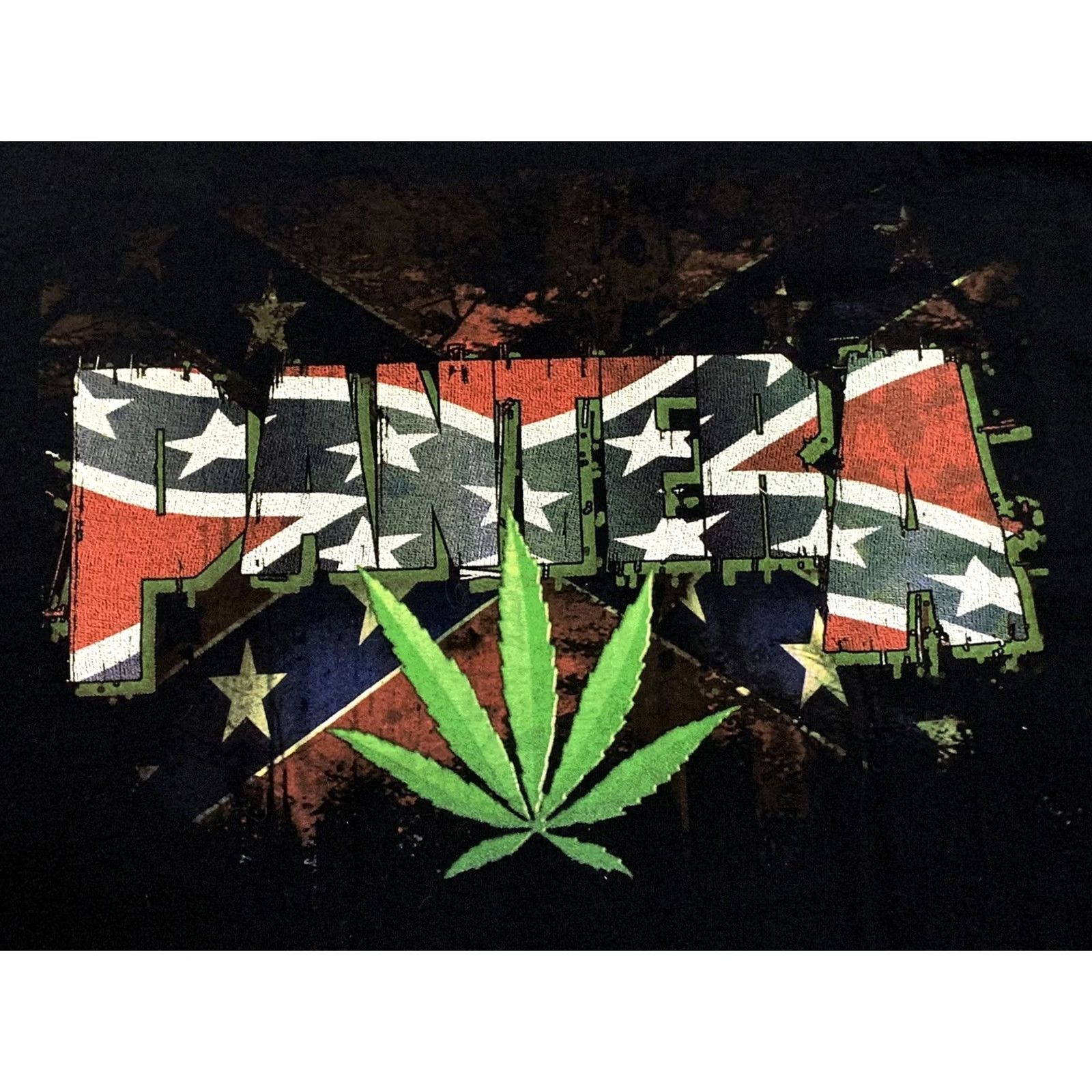 Vintage VINTAGE Pantera Shirt L Men Crew Neck Short Sleeve Black Cotton Logo 90s Weed Dimebag Darrell Winterland Pin Up Girl Double-Sided Size US L / EU 52-54 / 3 - 3 Thumbnail
