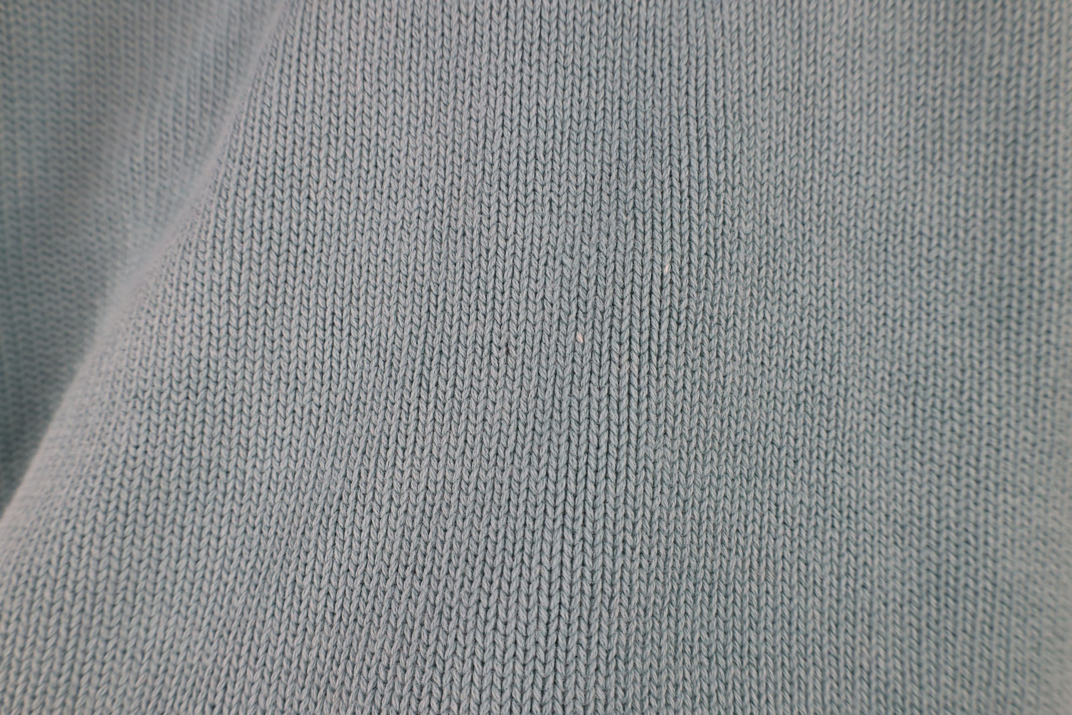 Lands' End × Vintage Vintage 90s Lands End Blank Cotton Knit Sweater Teal USA Size L / US 10 / IT 46 - 5 Thumbnail