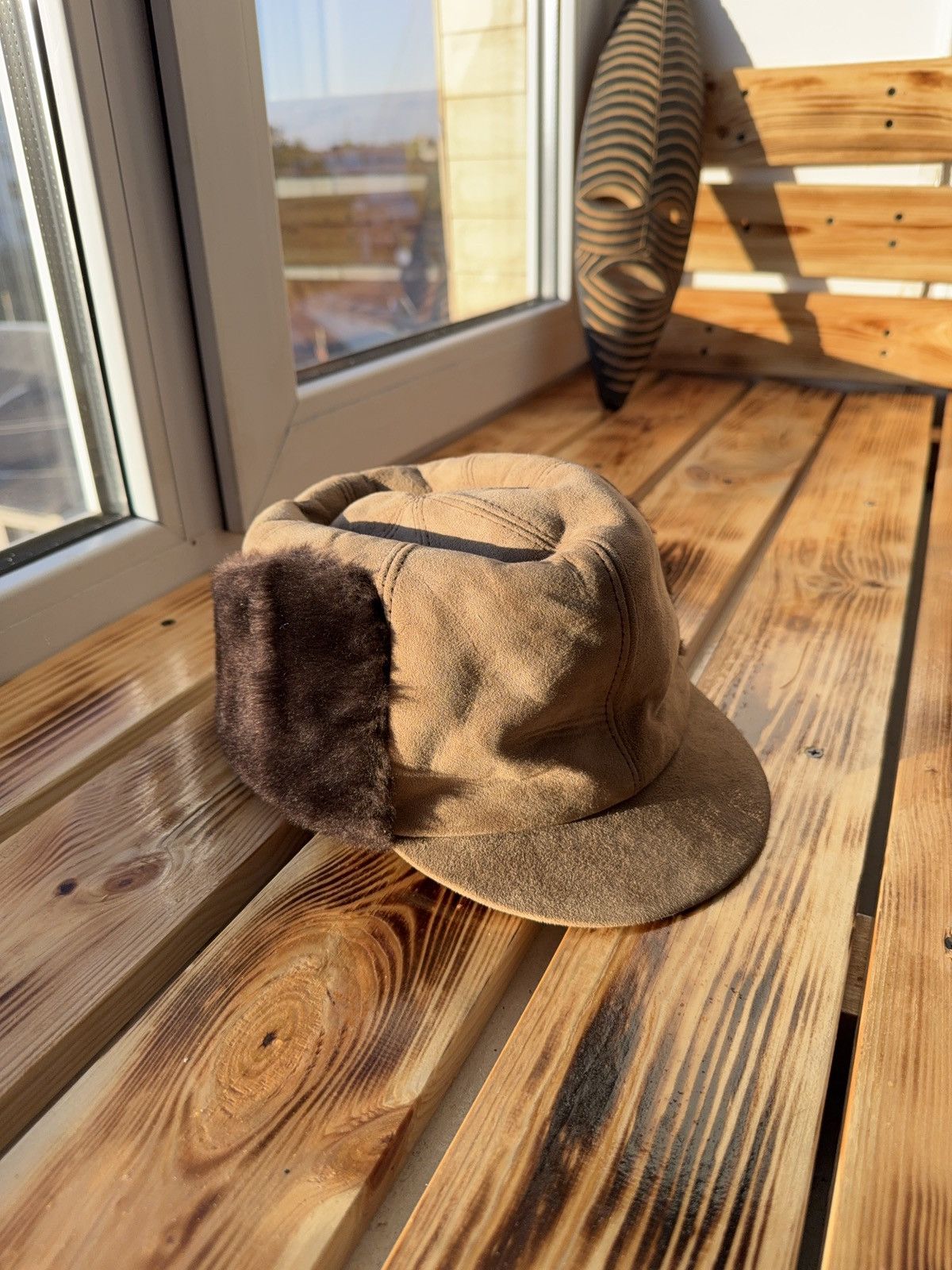 Japanese Brand Retro 90s Vintage Furst Faux Suede Fur Earflap Winter Cap Size ONE SIZE - 3 Thumbnail