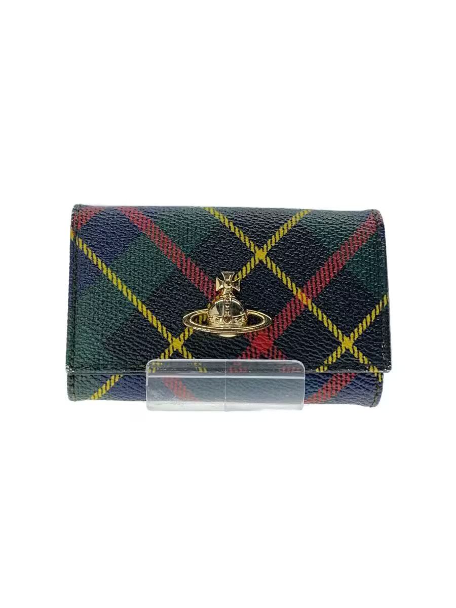 Vivienne Westwood Check Lthr Key Case Multi