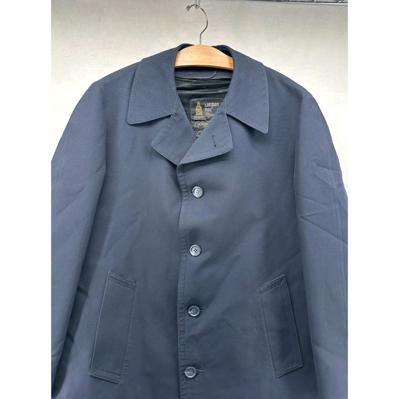 London Fog VINTAGE London Fog Coat Mens 42 Blue Wool Liner Rain Coat Snow Cloth Insulated Lined Pockets Single-Breasted Size US XS / EU 42 / 0 - 6 Thumbnail