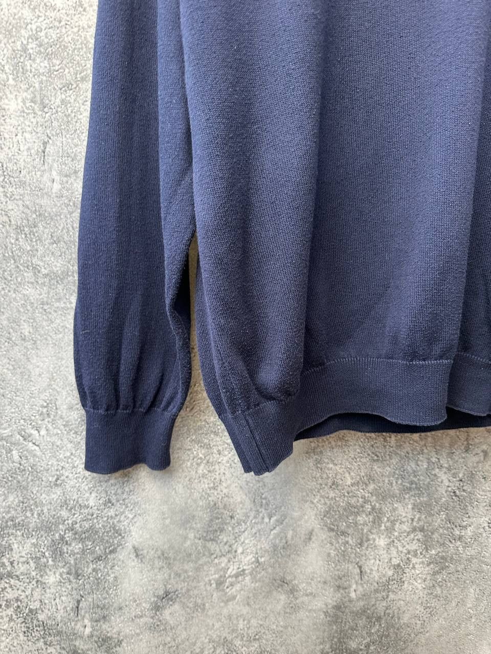 Lacoste Lacoste V-Neck Striped Sweater Vintage Navy Pullover Size US XXL / EU 58 / 5 - 7 Thumbnail