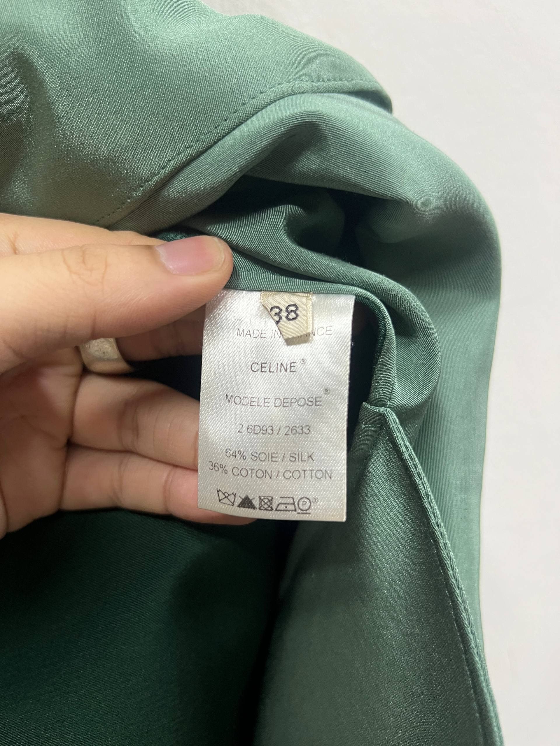 Celine Resort 2010 Celine By Phoebe Philo Paneled Green Dress Size XS / US 0-2 / IT 36-38 - 7 Thumbnail