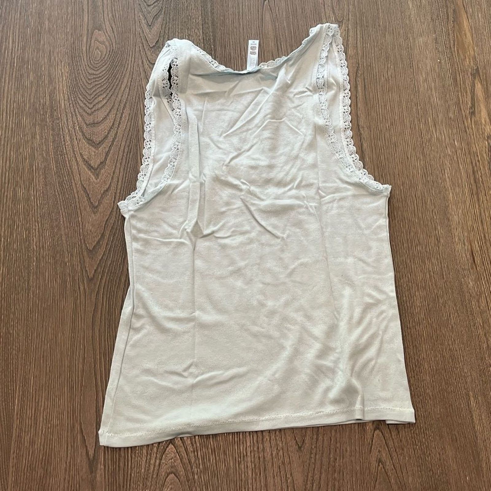 SKIMS NWT Skims Lace Pointelle Tank Top Sky Blue Size 4X Size 4XL / US 24-26 - 5 Thumbnail