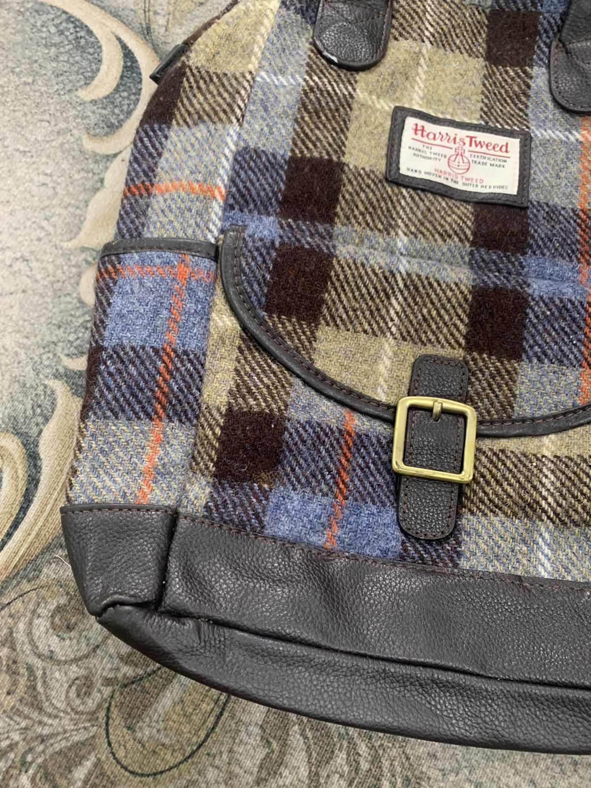 Harris Tweed British Green Harris Tweed Mini Backpack 2 in 1 Style Size ONE SIZE - 3 Thumbnail