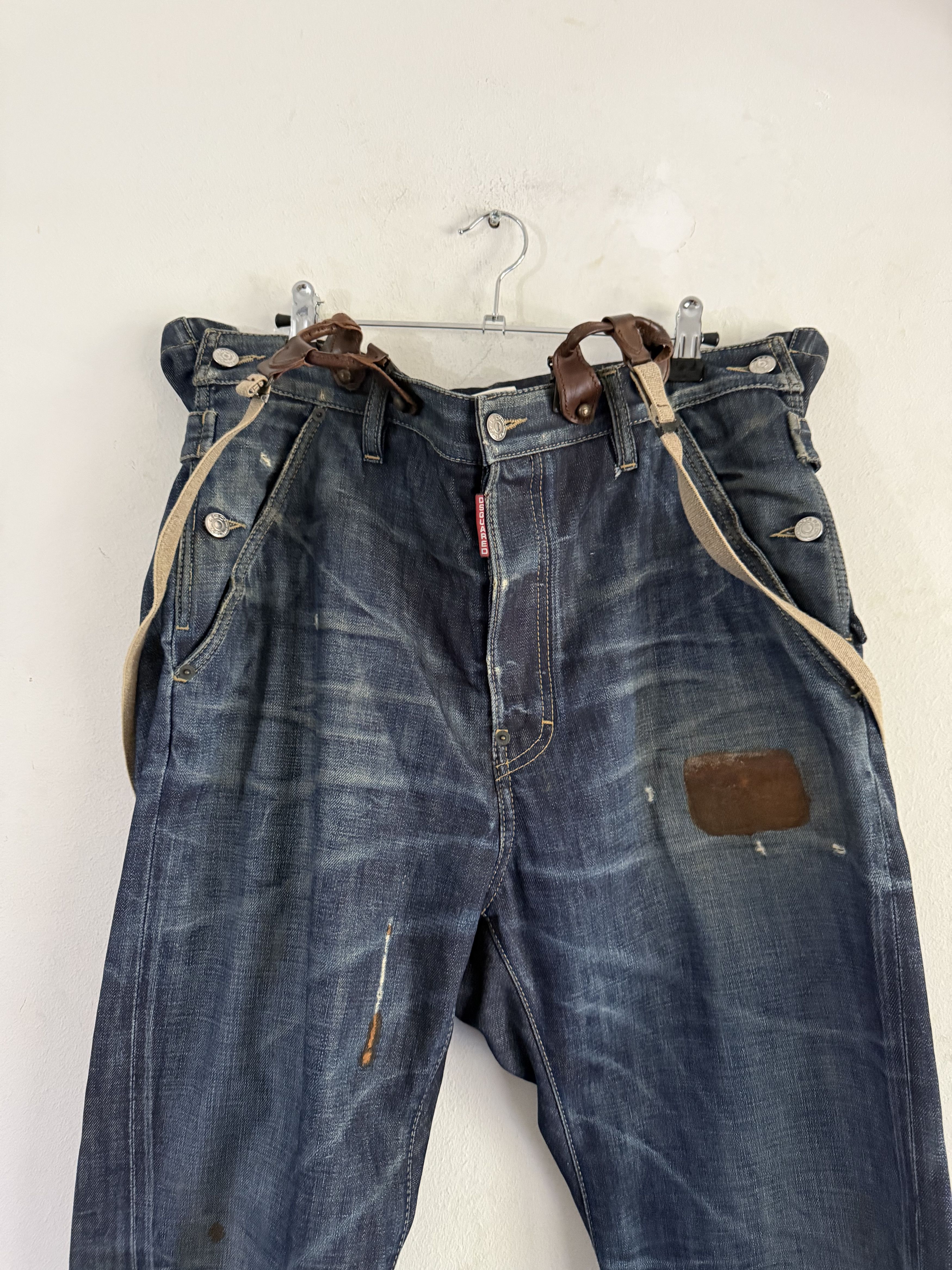 Dsquared2 Distressed Jeans With Suspenders Size US 32 / EU 48 - 5 Thumbnail