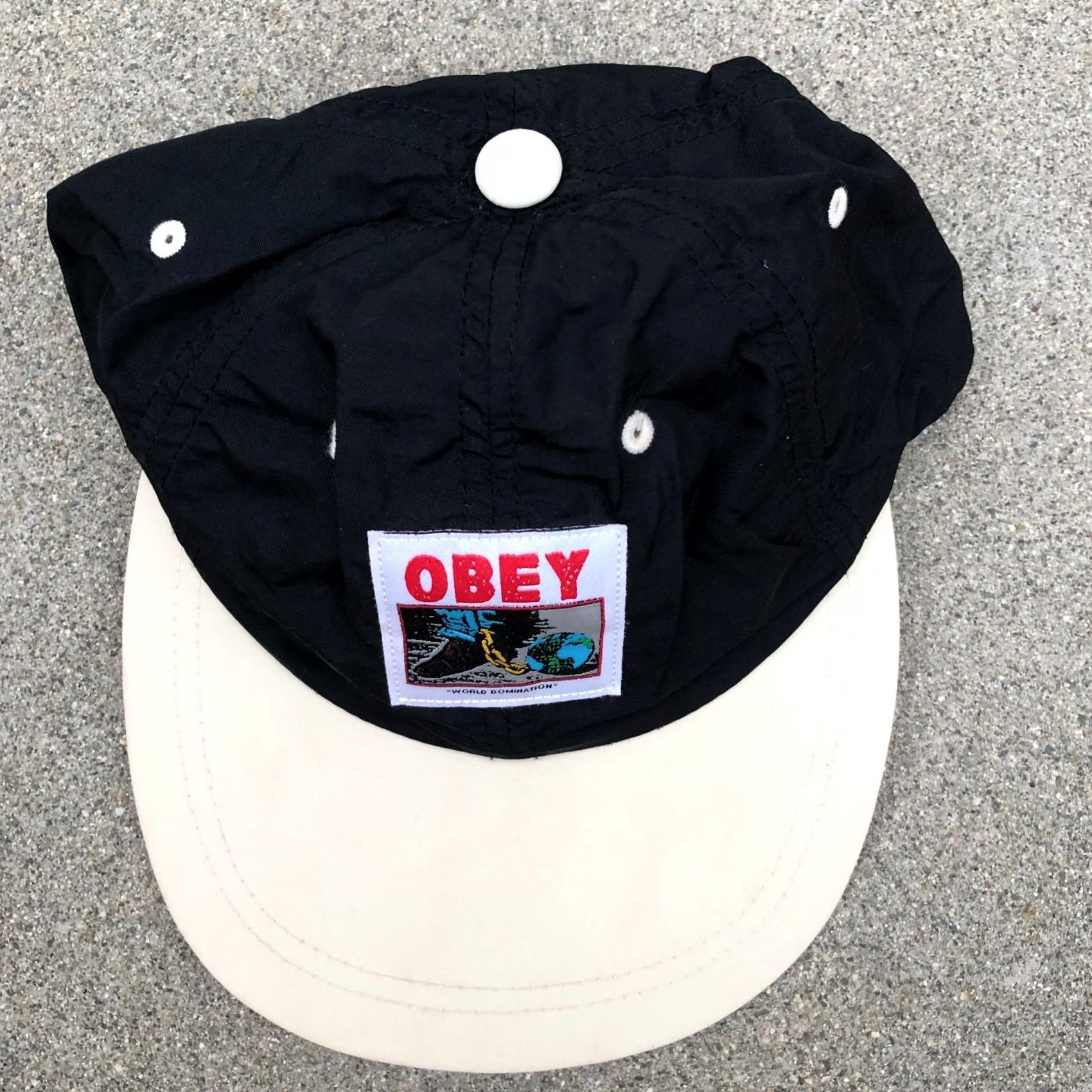 Obey OBEY Hat Low Profile Retro Cap Adjustable Nylon Strapback WORLD DOMINANCE Men's Size ONE SIZE - 3 Thumbnail