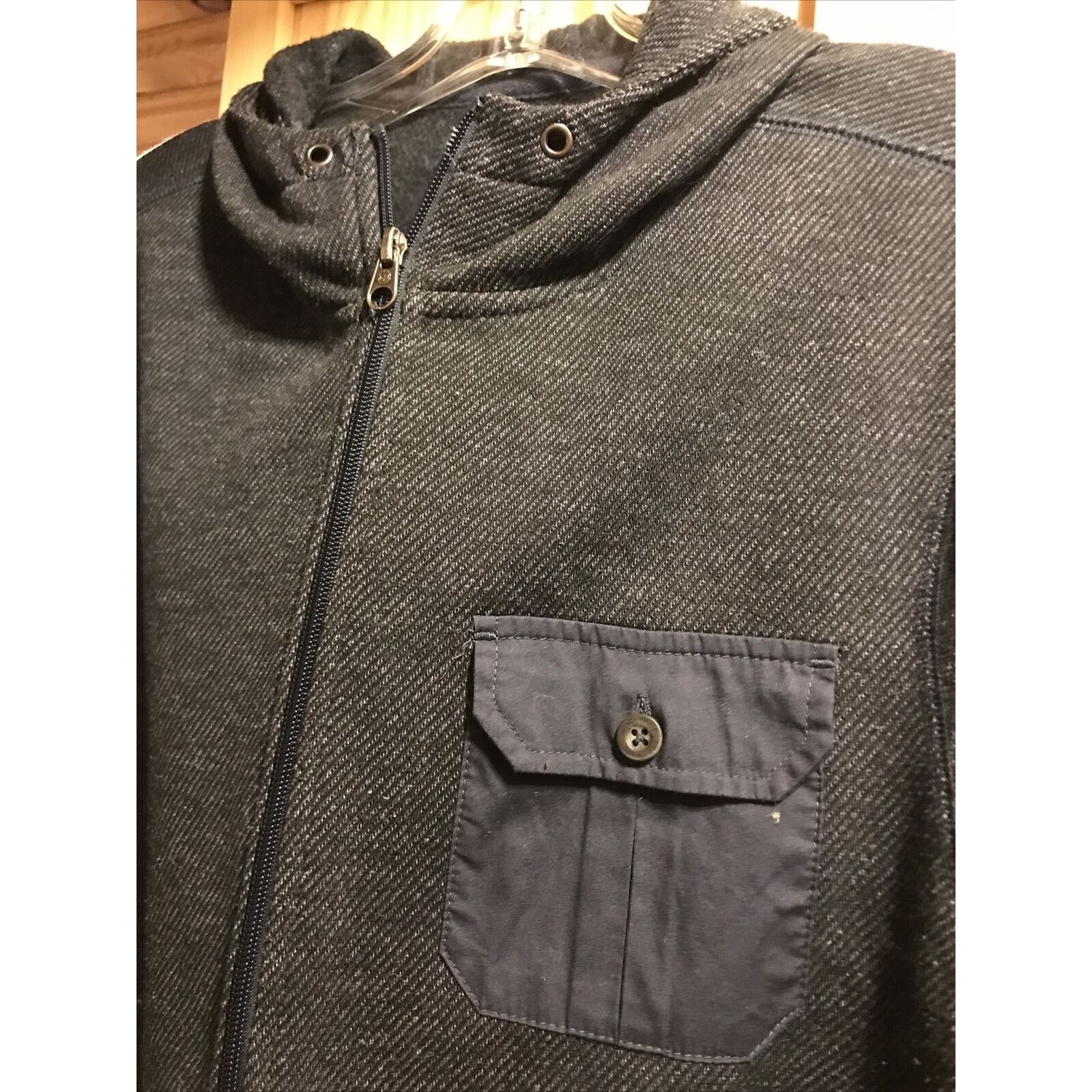 Element Element Men’s M Dark Gray Zip Hooded Cotton polyester jacket Size US M / EU 48-50 / 2 - 8 Thumbnail