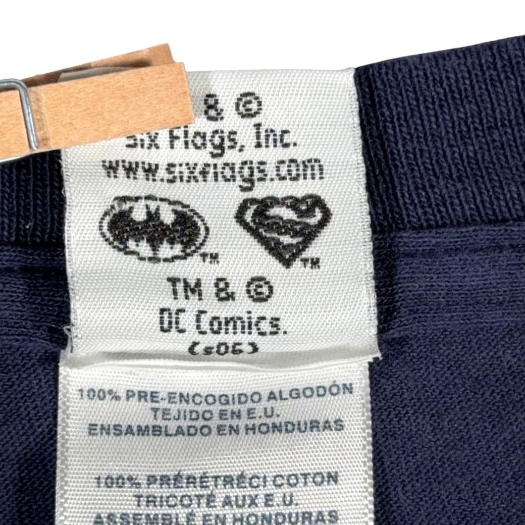 Vintage VINTAGE Superman Shirt Six Flags Men Large Blue T-Shirt Crew Neck Short Sleeve Cotton 21.5 Chest 27 Length Y2K Decade Urban USA Mens Size US L / EU 52-54 / 3 - 4 Thumbnail