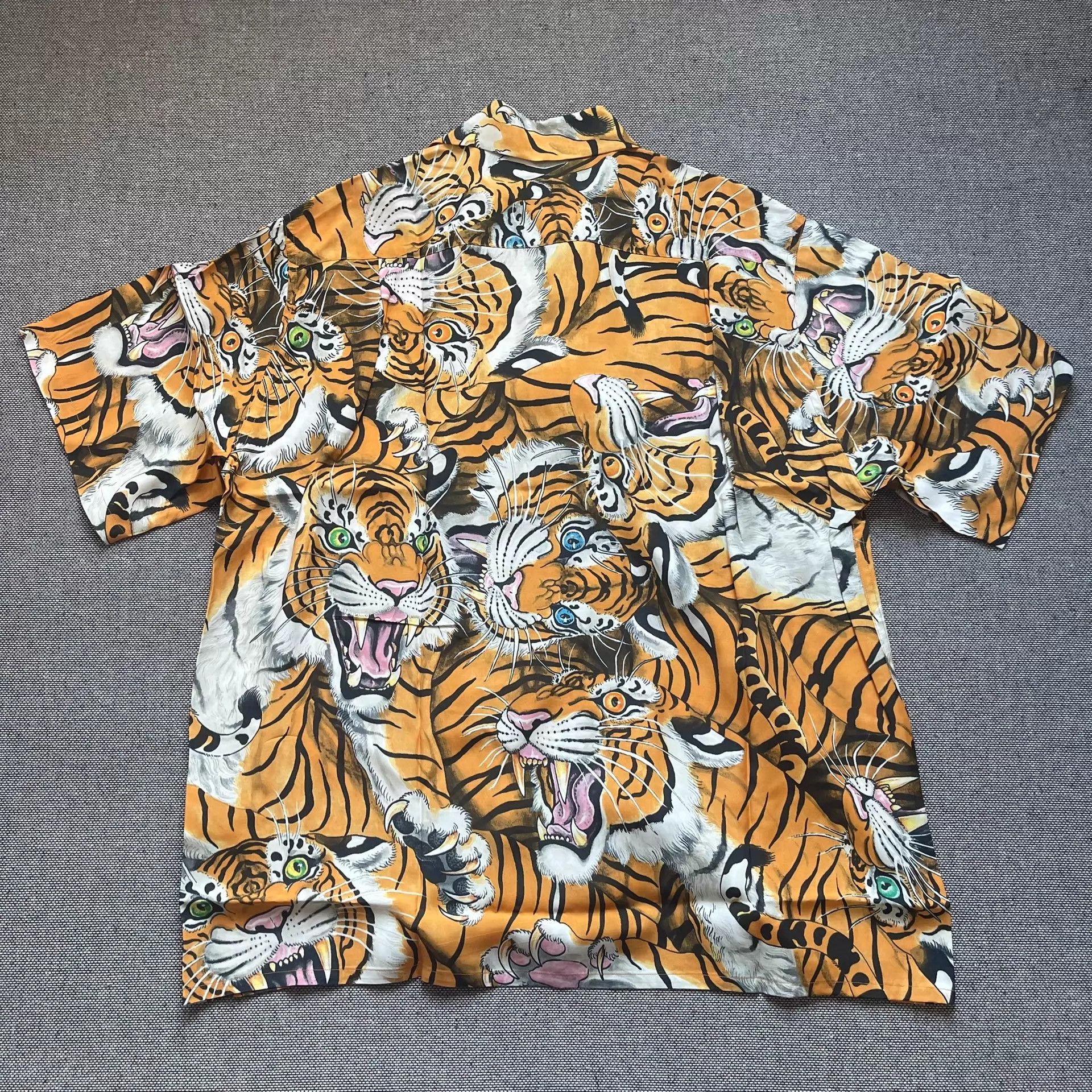 Wacko Maria Wacko Maria x Tim Lehi 23SS Yellow Tiger Hawaiian S/S L Size US L / EU 52-54 / 3 - 2 Thumbnail