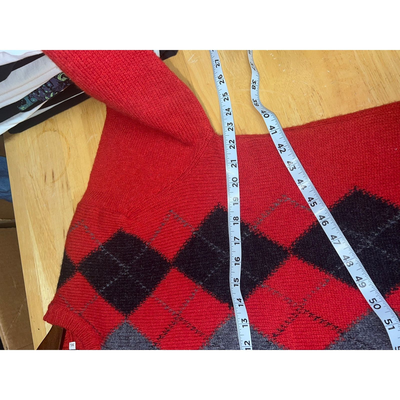 Vintage Vintage Red Wool Sweater Cooper & Roe Nottingham England L Size US L / EU 52-54 / 3 - 9 Thumbnail