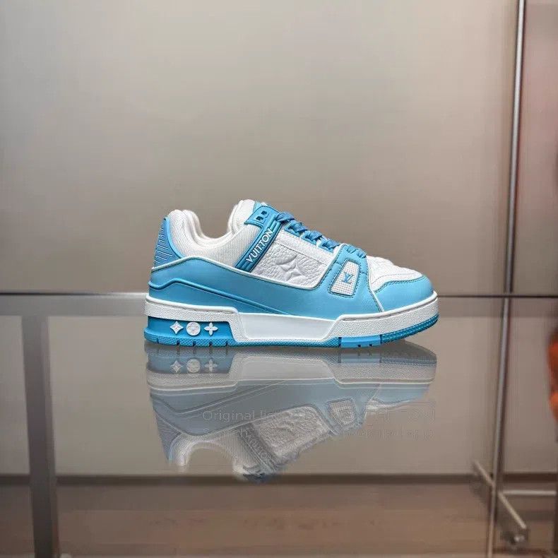 Louis Vuitton Louis Vuitton Trainer New Sky Blue shoes Size US 5.5 / IT 35.5 - 3 Thumbnail