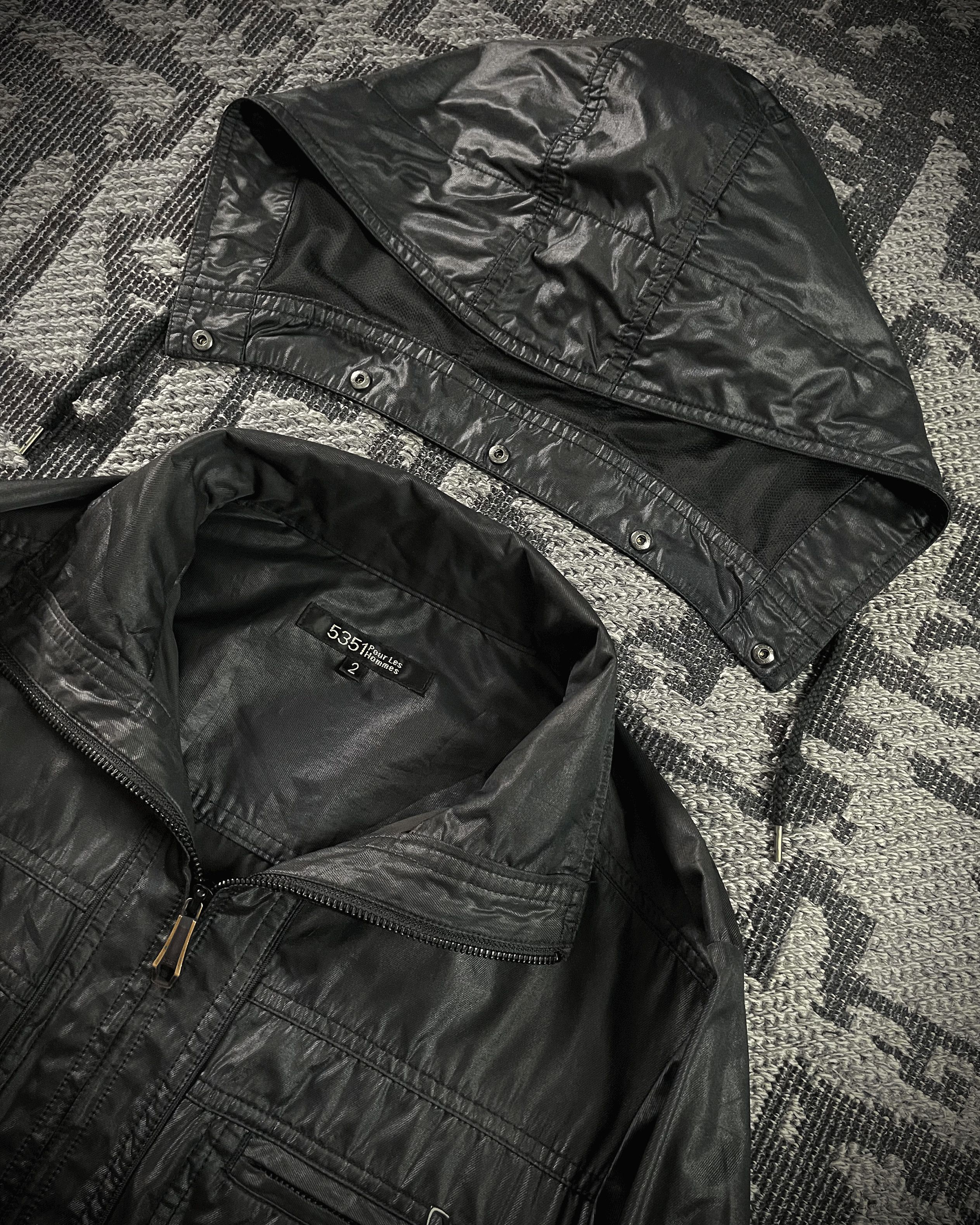 5351 POUR LES HOMMES 5351 Pour Les Homme Waxed Shirt Hoodie Size US M / EU 48-50 / 2 - 4 Thumbnail