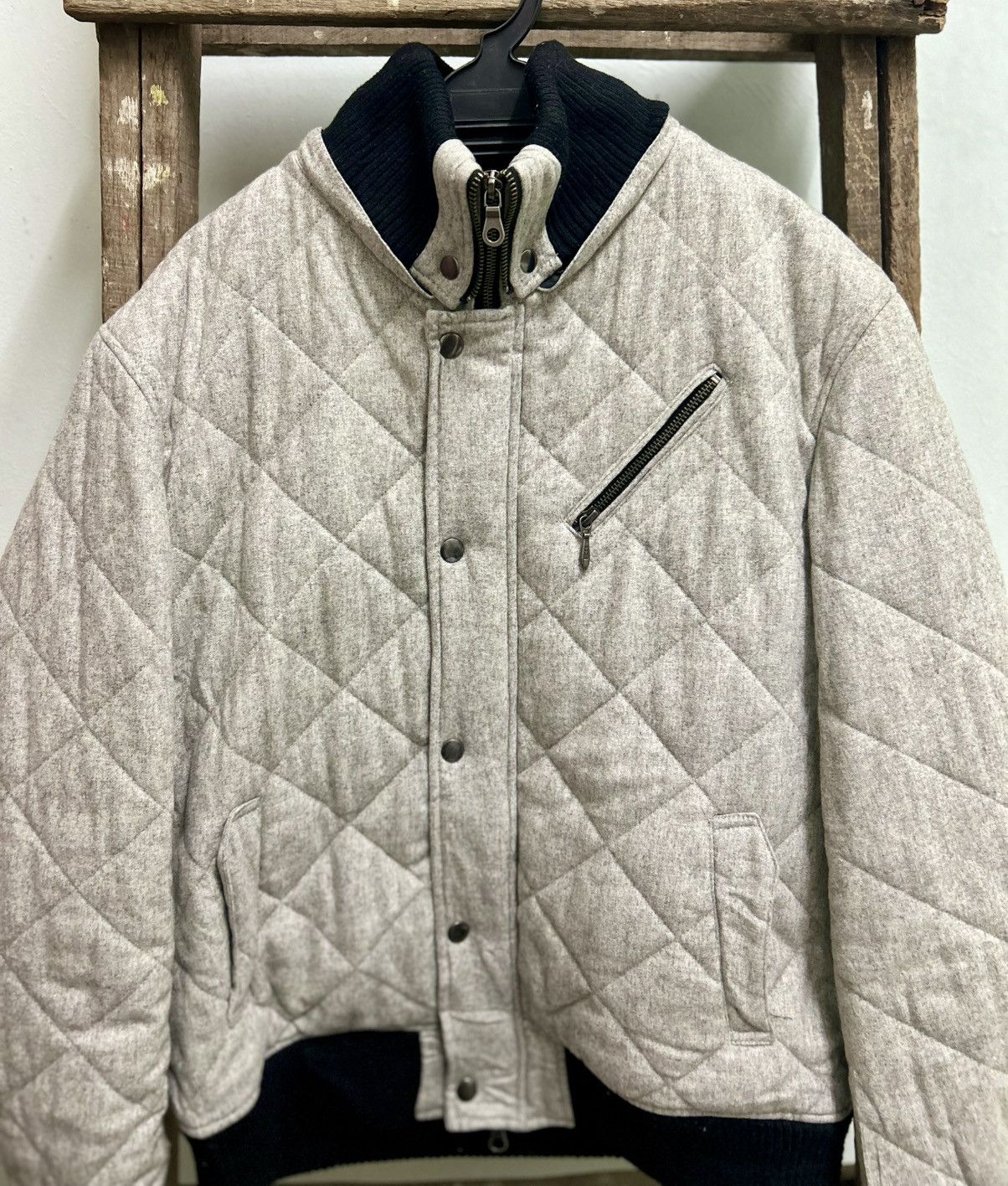 Michel Klein Vintage Michel Klein Quilted Bomber Jacket Size US M / EU 48-50 / 2 - 13 Thumbnail