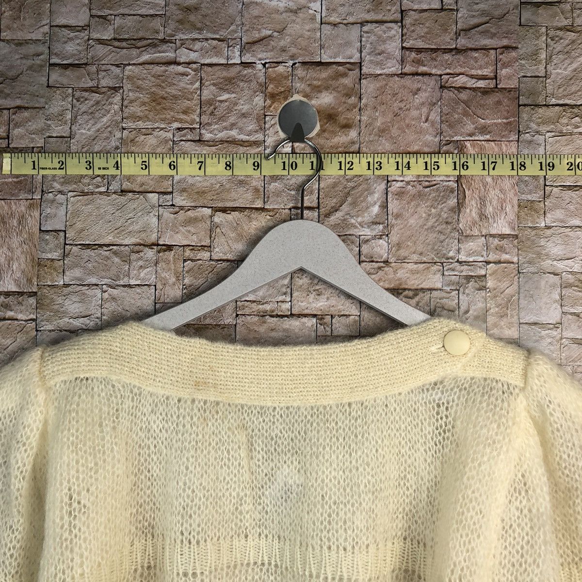 Homespun Knitwear Paimpol France White mohair fur Knitwear vintage #A939 Size M / US 6-8 / IT 42-44 - 4 Thumbnail