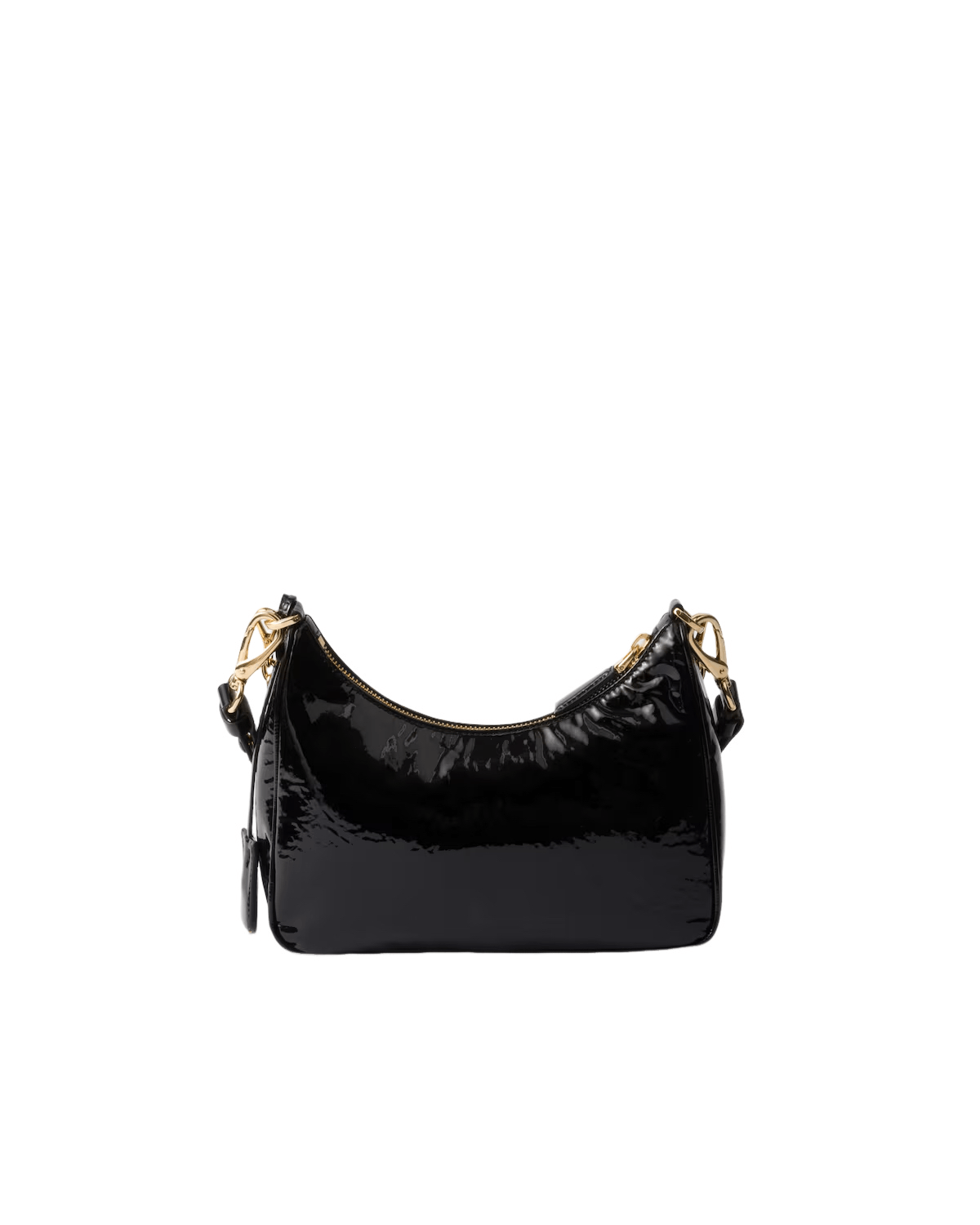 Prada PRADA Re-Nylon Mini Black Pat. Leather Shoulder Bag New Size ONE SIZE - 3 Thumbnail