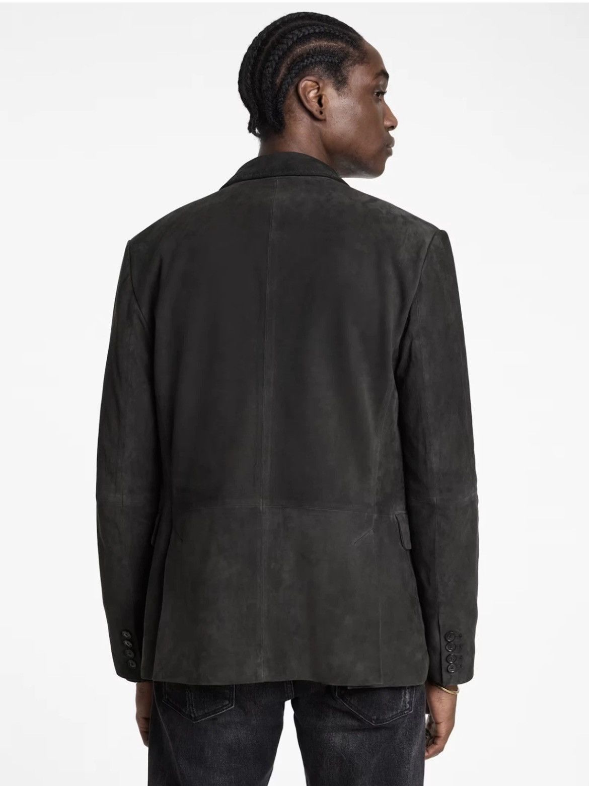 John Varvatos Rind Suede Leather Jacket EU 50 USA 40 Size US M / EU 48-50 / 2 - 2 Thumbnail