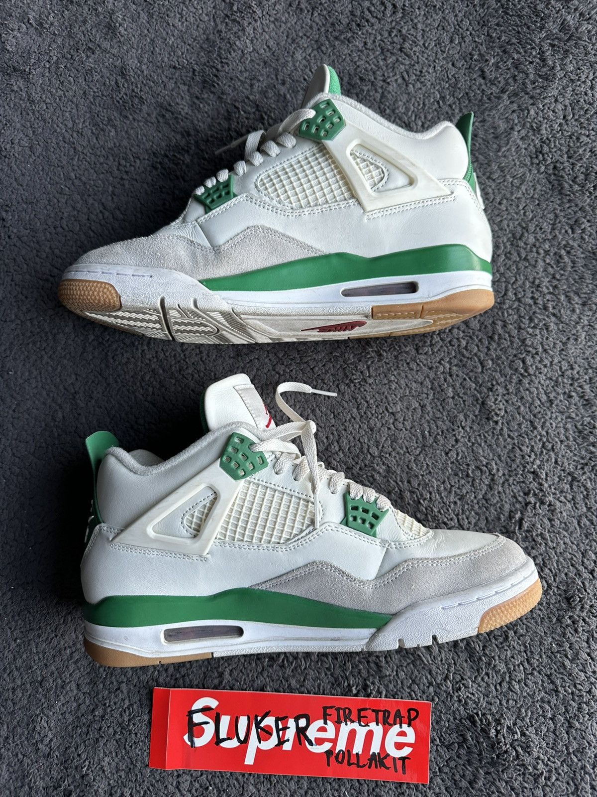 Nike SB Nike SB x Air Jordan 4 Pine Green used 9/10 SIZE 10US NO BOX Size US 10 / EU 43 - 3 Thumbnail