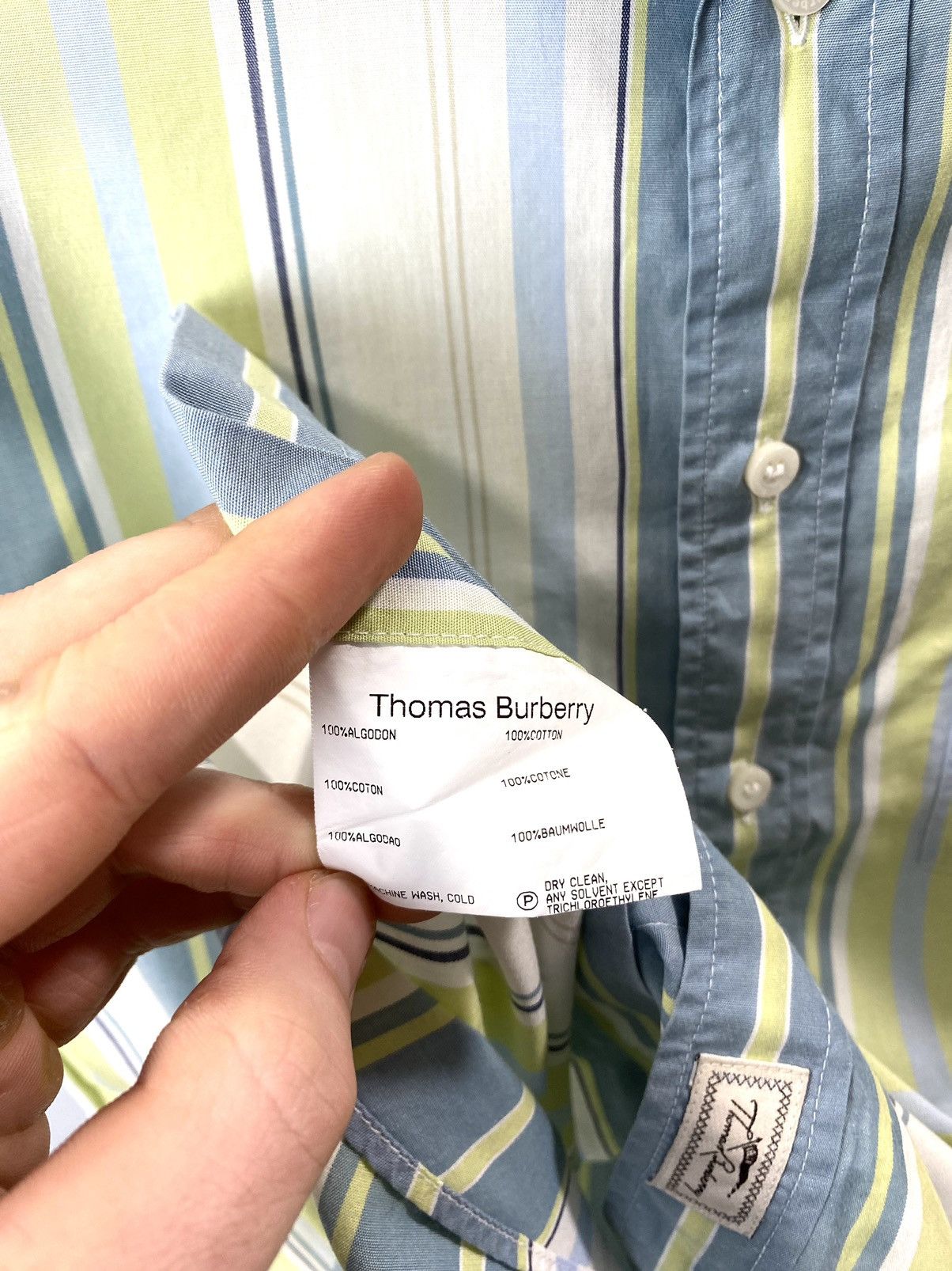 Burberry Vintage 1990’s Thomas Burberry Shirt Tee YSL Prada Size US XL / EU 56 / 4 - 8 Thumbnail