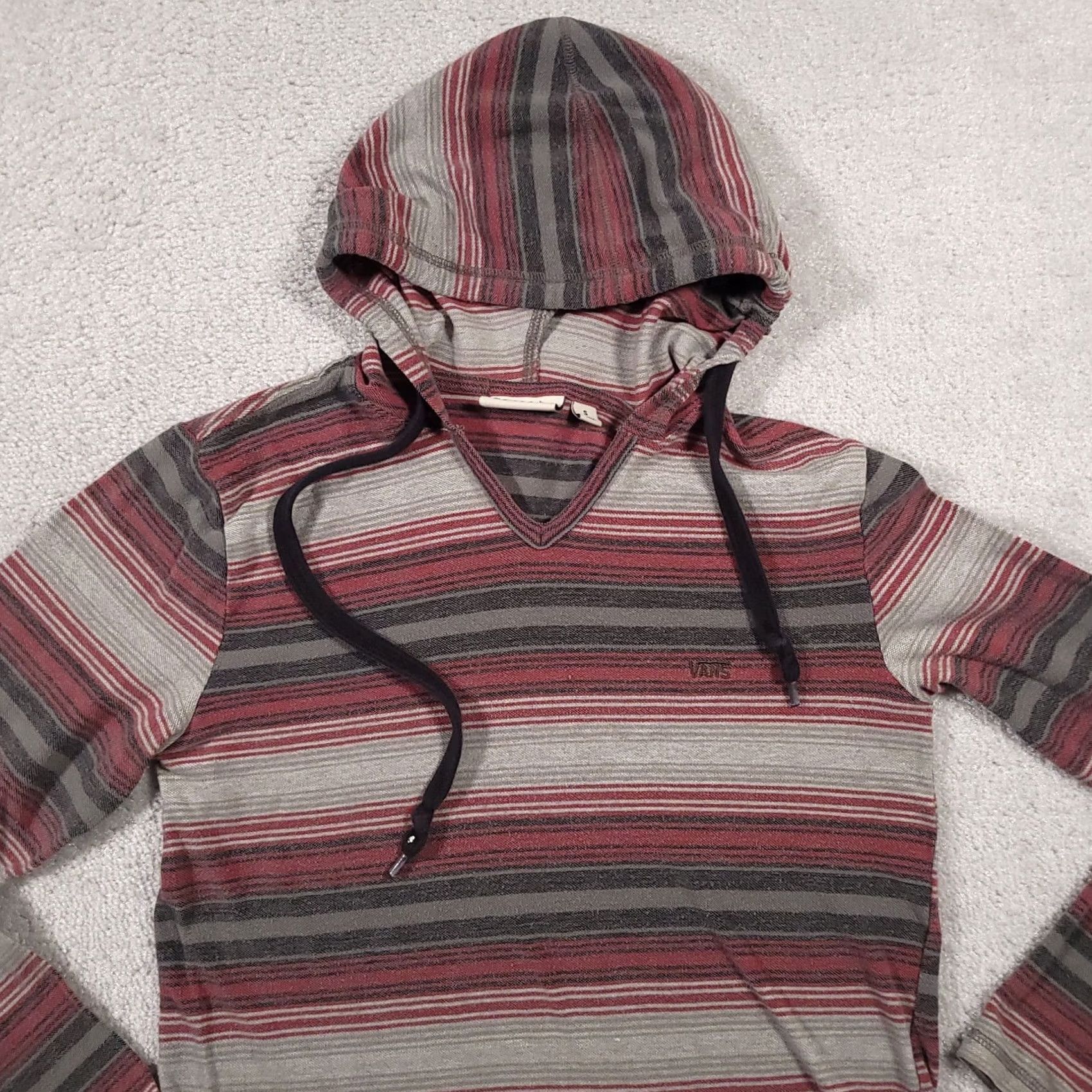 Vans Vans Hoodie Women's S Striped Lightweight Long Sleeve off the Wall Skateboarding Size S / US 4 / IT 40 - 3 Thumbnail