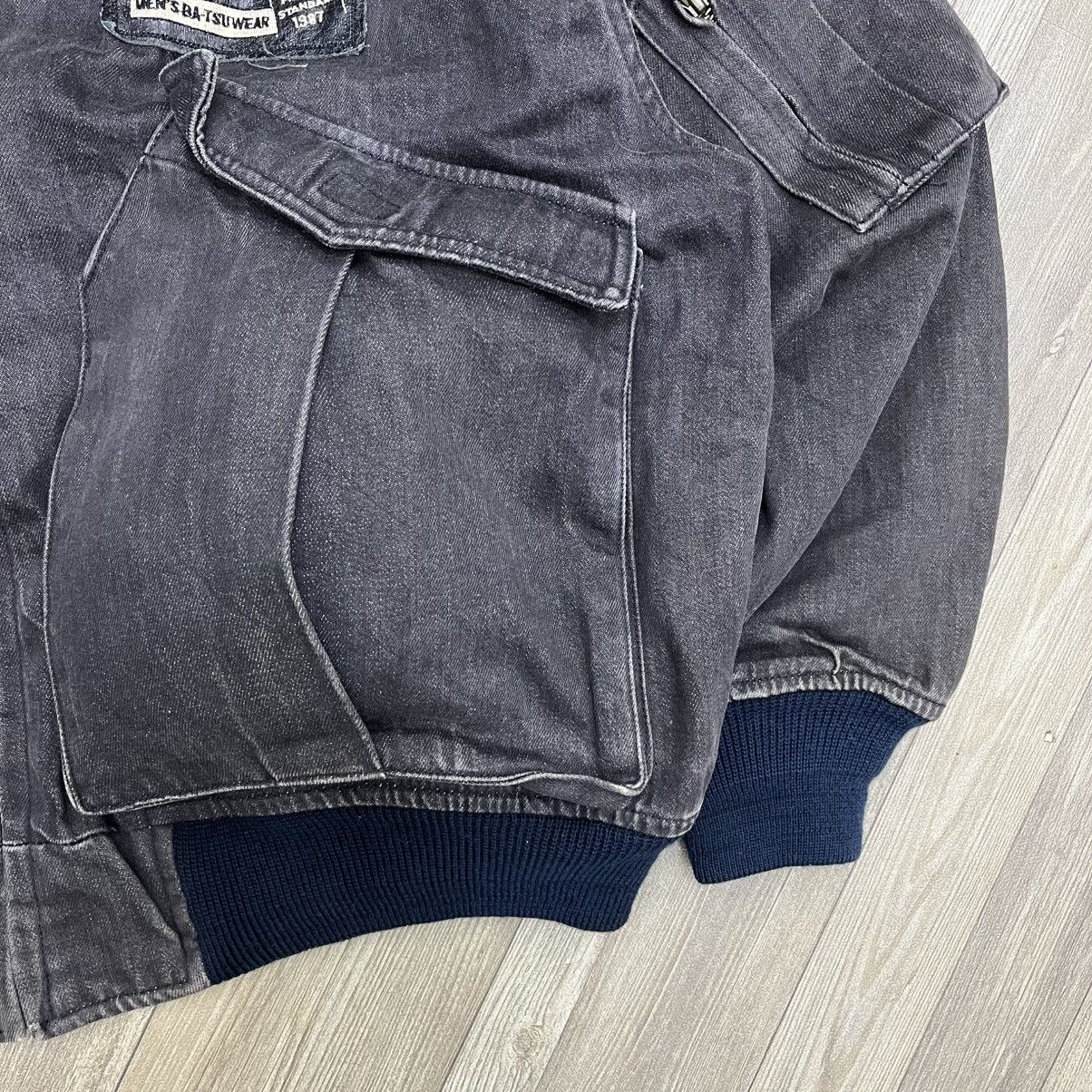 Japanese Brand × Vintage 1987s Mens Batsu CWU 45/P Denim Military Style Bomber Jacket Size US M / EU 48-50 / 2 - 4 Thumbnail