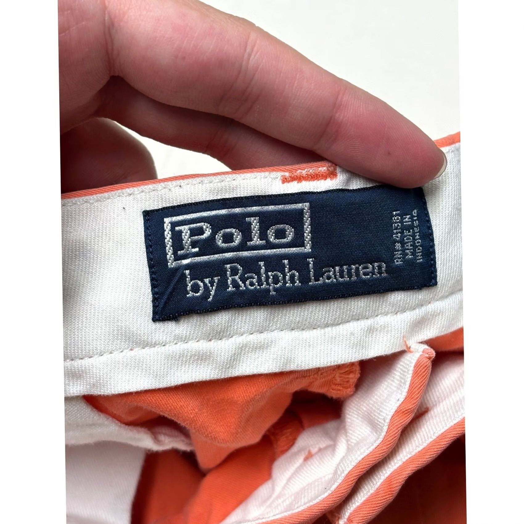 Polo Ralph Lauren Polo Ralph Lauren Mens Chino Shorts 32x9 Coral Orange Cotton Twill Flat Front Classic Casual Mens Size US XS / EU 42 / 0 - 3 Thumbnail