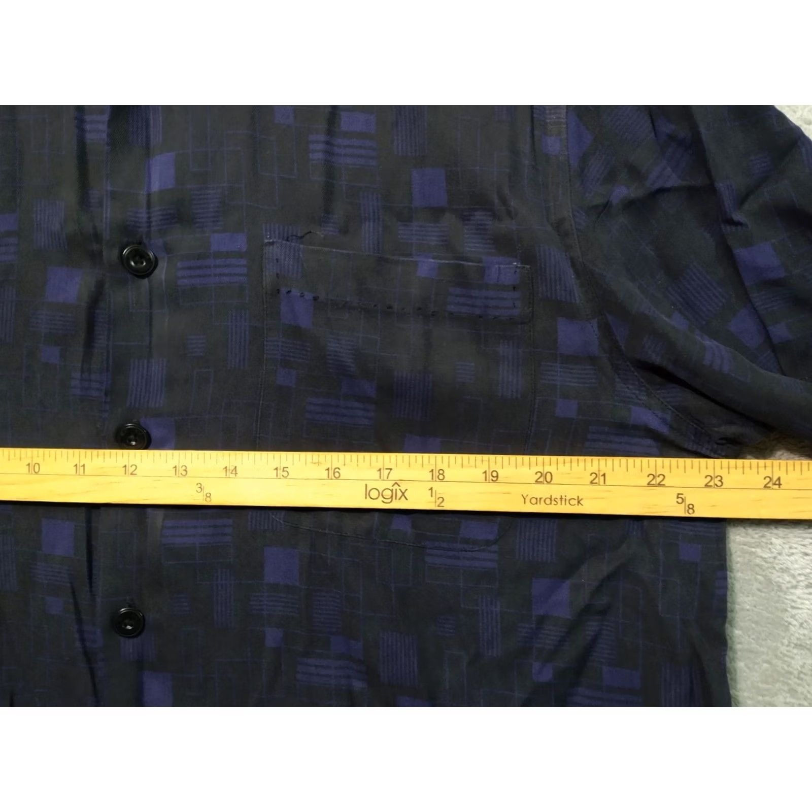Nat Nast Nat Nast Luxury Originals Button-Up Shirt Mens Medium Black Silk Short Sleeve Geometric Pattern Size US M / EU 48-50 / 2 - 4 Thumbnail