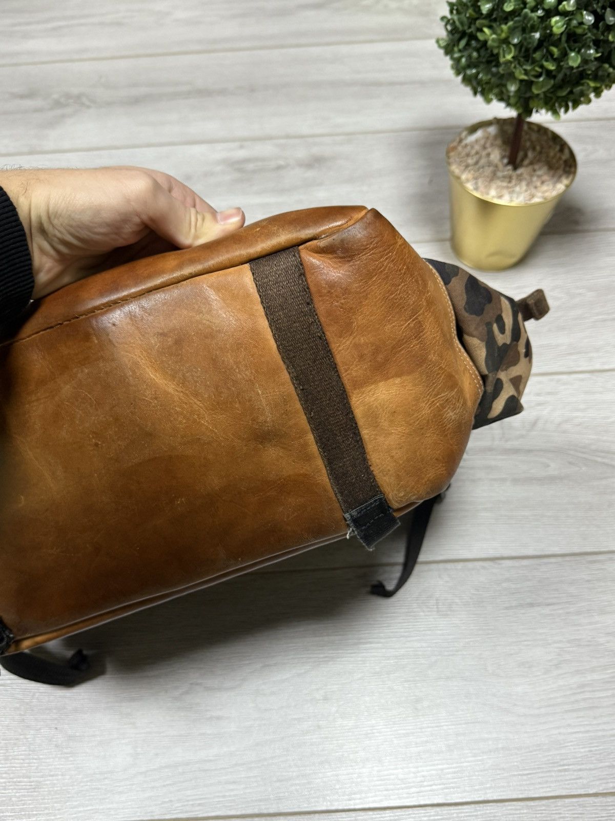 Eastpak Eastpak x APC camouflage leather hiking backpack rucksack Size ONE SIZE - 6 Thumbnail